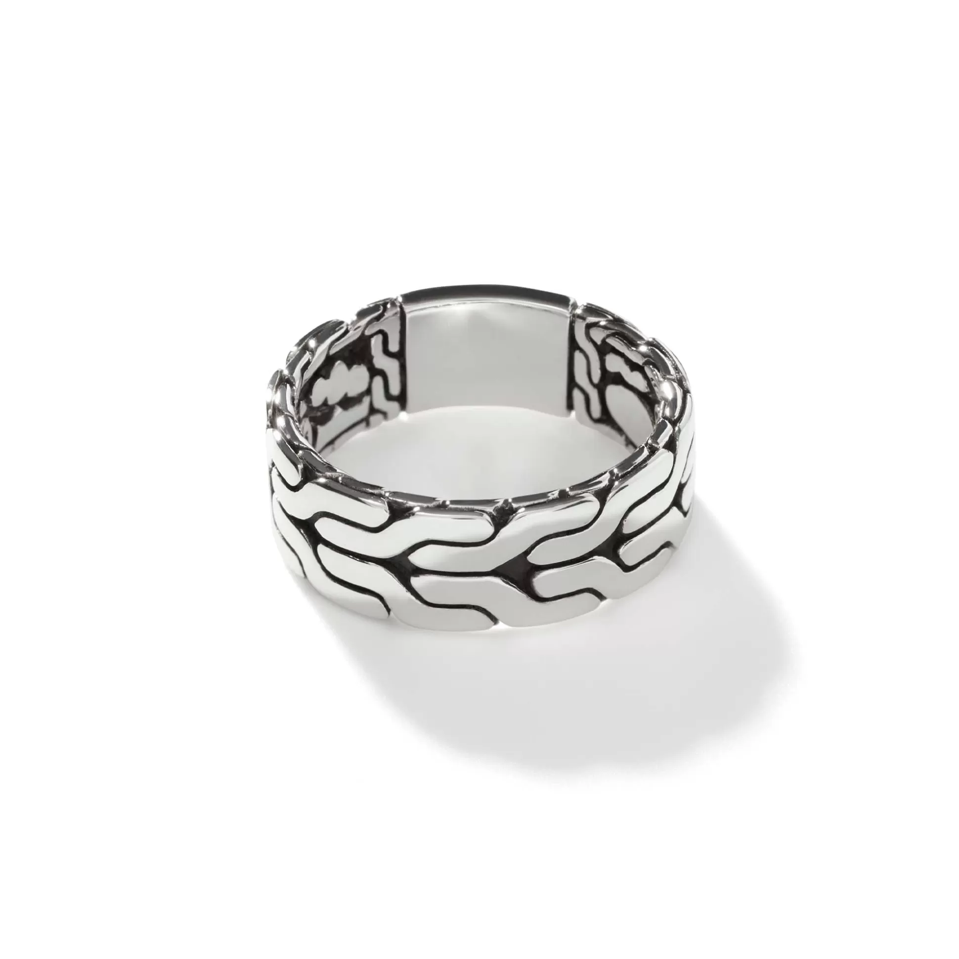 Best Sale John Hardy Carved Chain Band Ring, Sterling Silver