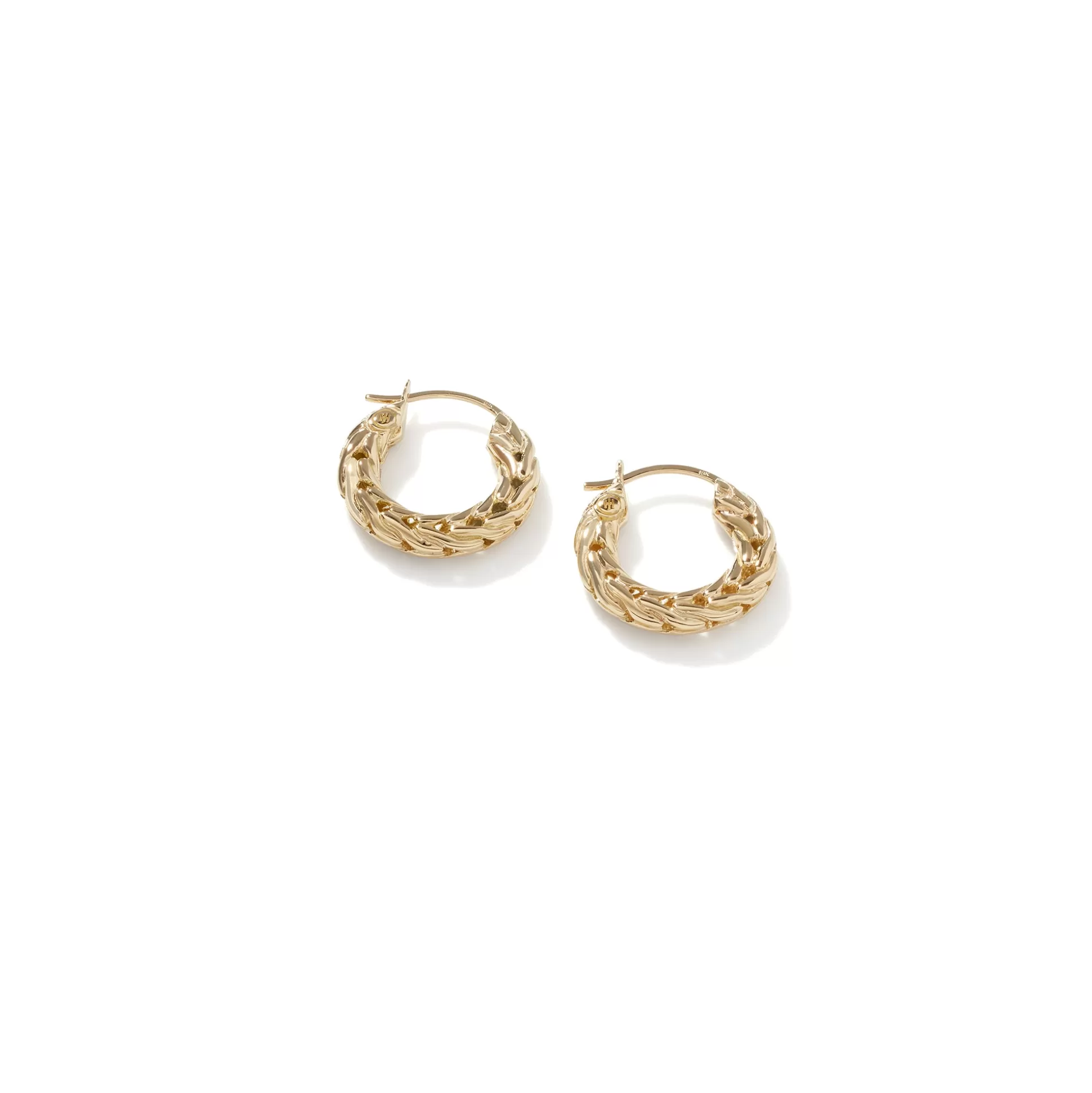 Outlet John Hardy Carved Chain Hoop Earrings, Gold, Mini