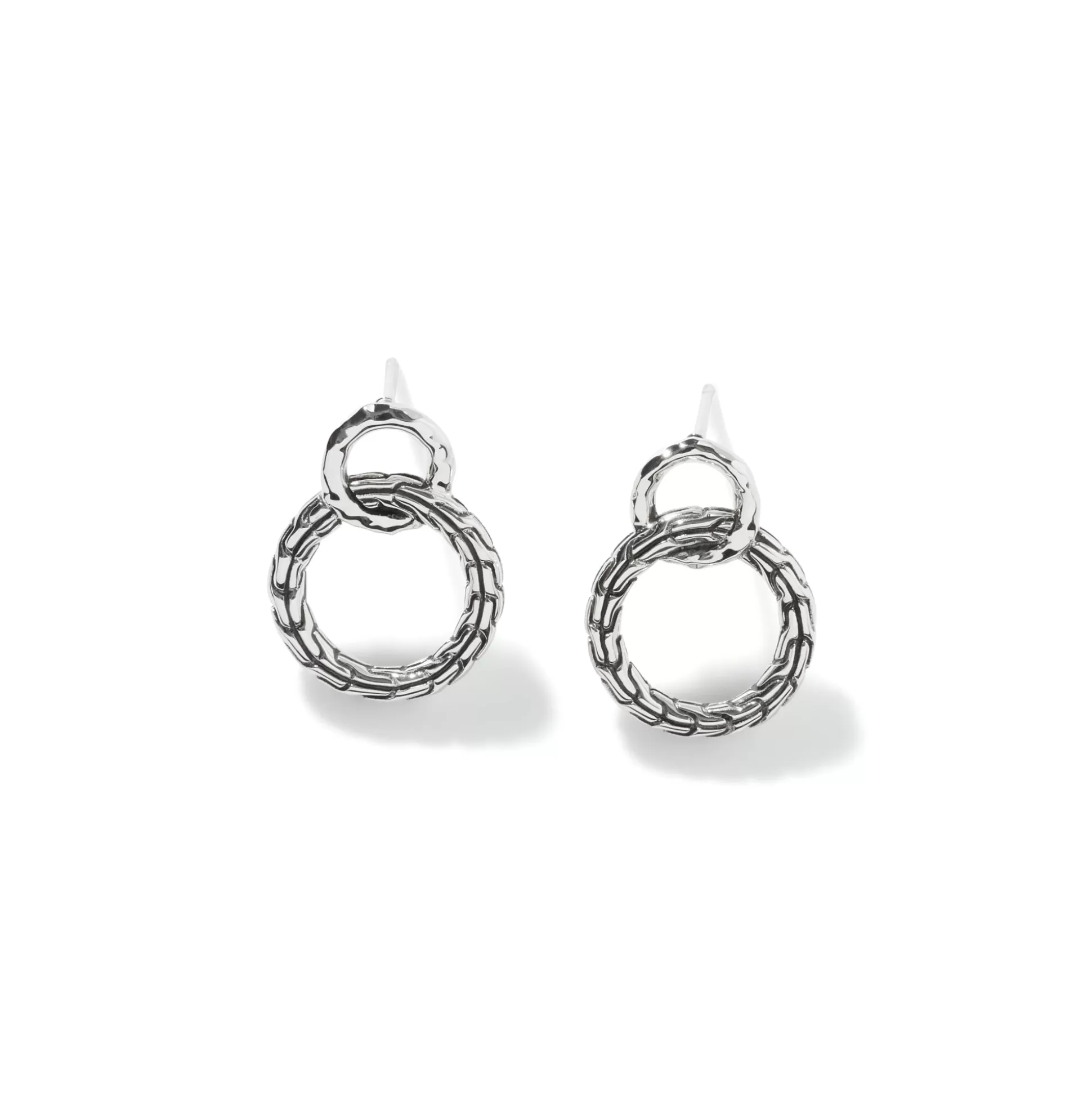 Outlet John Hardy Carved Chain Interlink Stud Earrings, Silver