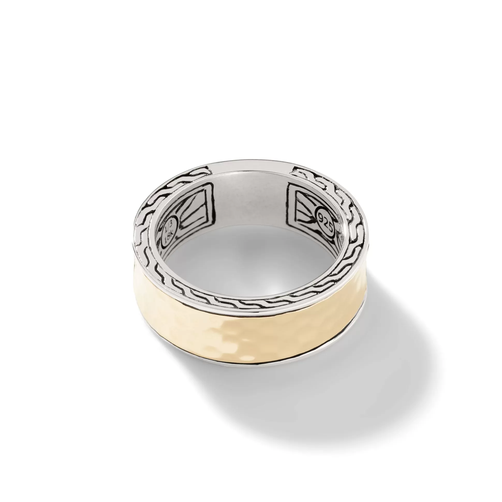 Best Sale John Hardy Carved Chain Palu Band Ring, Silver, Gold