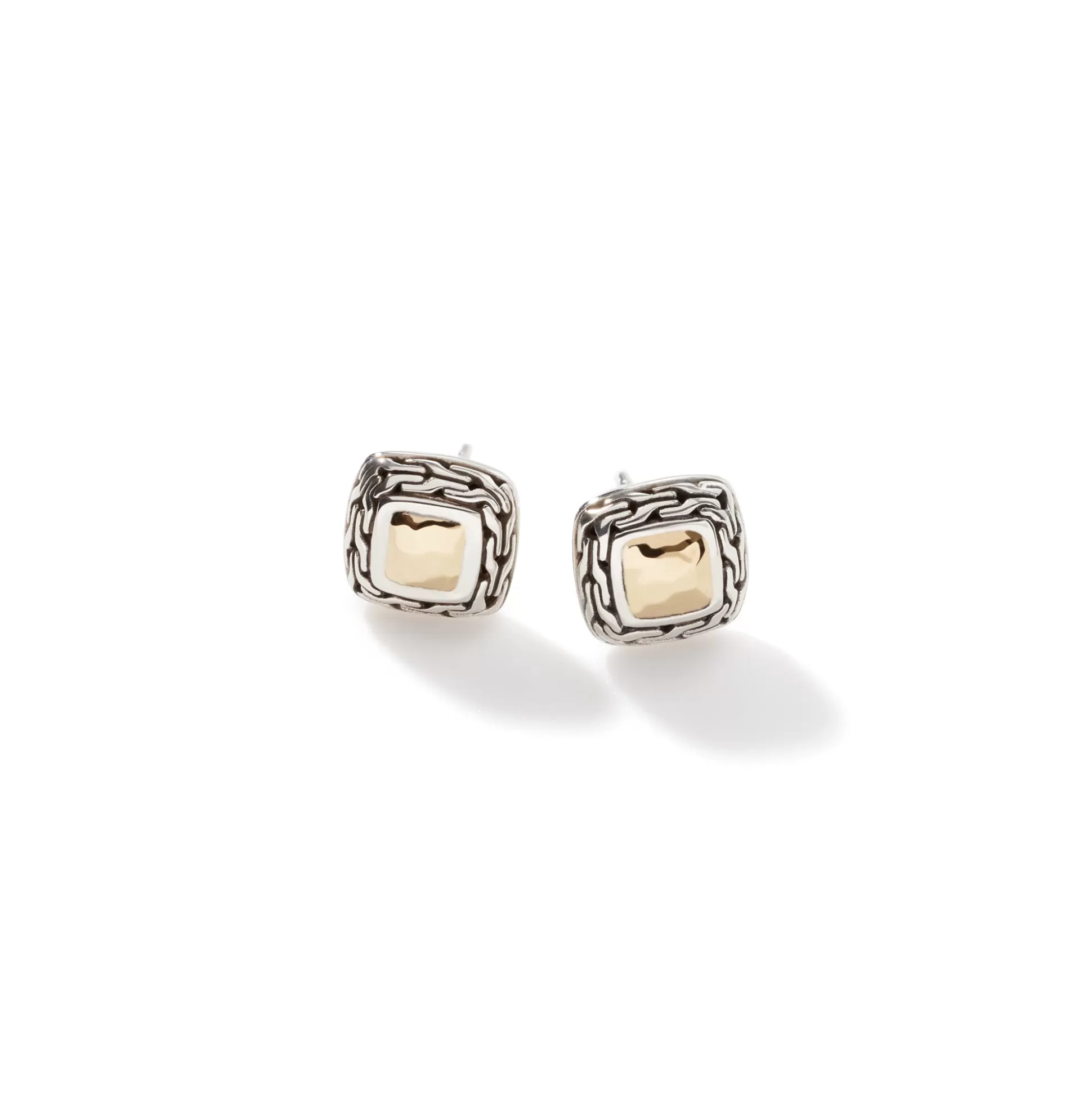 Outlet John Hardy Carved Chain Palu Stud Earrings, Silver, Gold