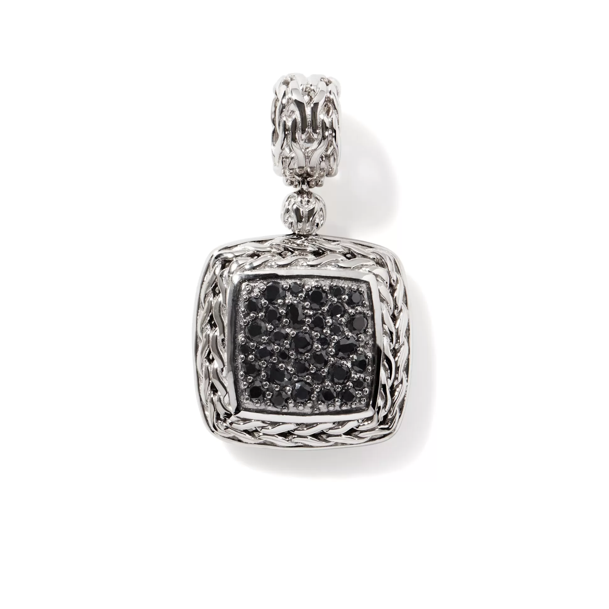 Shop John Hardy Carved Chain Pendant, Sterling Silver, Pavé