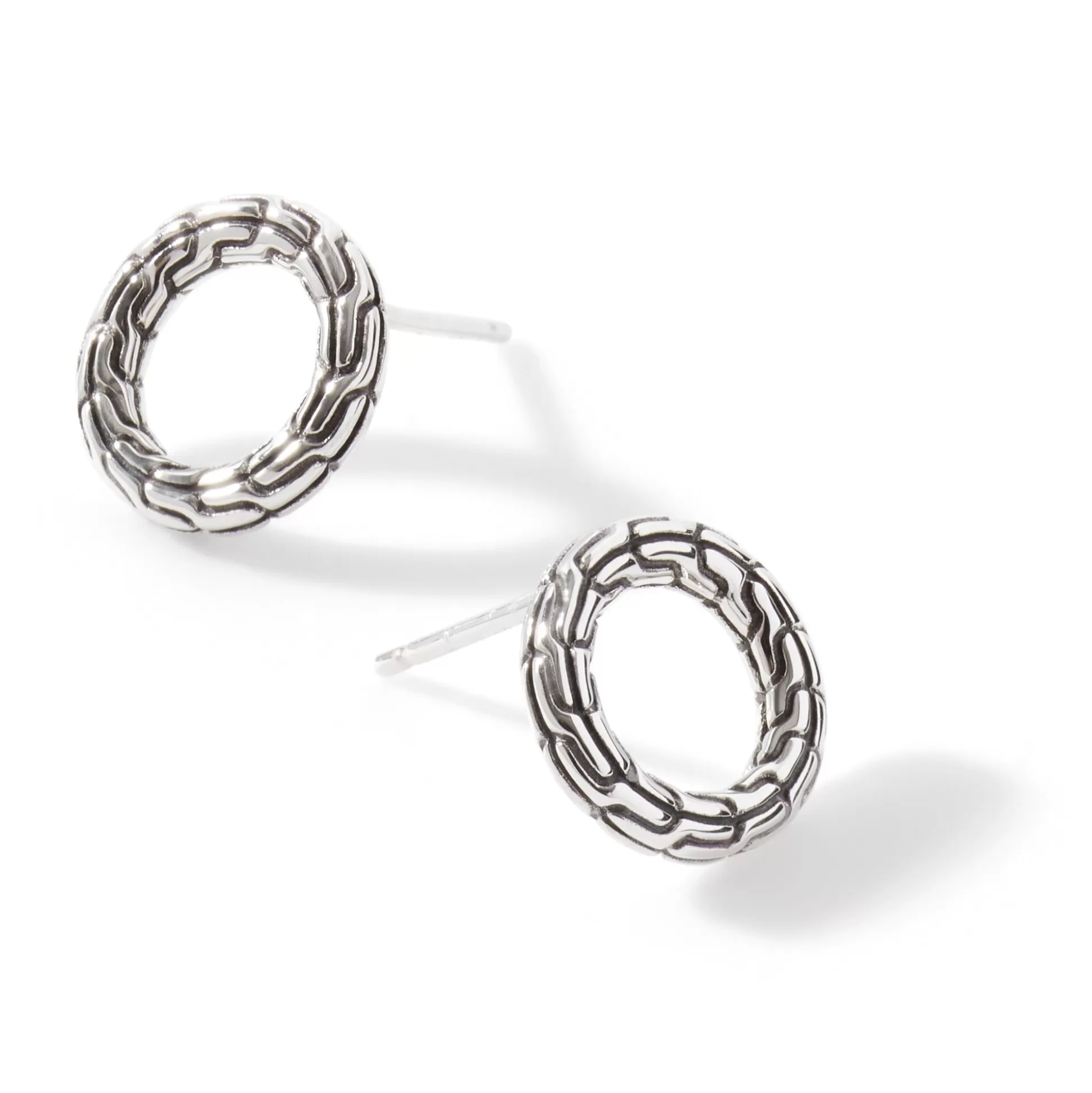 Store John Hardy Carved Chain Stud Earrings, Sterling Silver