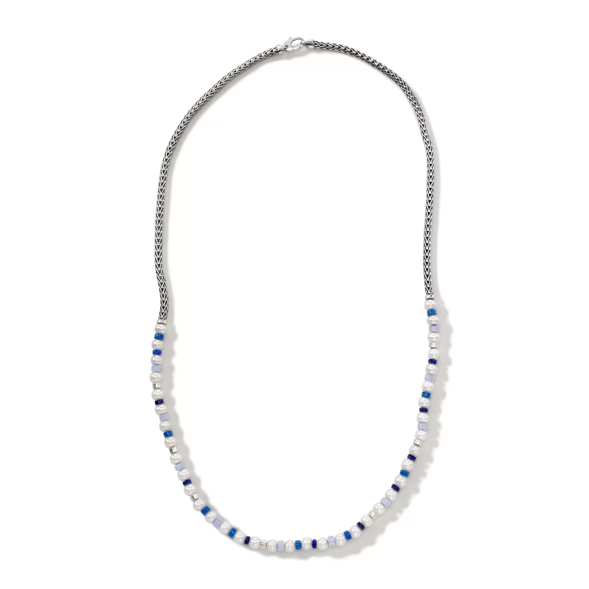 Shop John Hardy Colorblock Necklace, Silver, Pearl