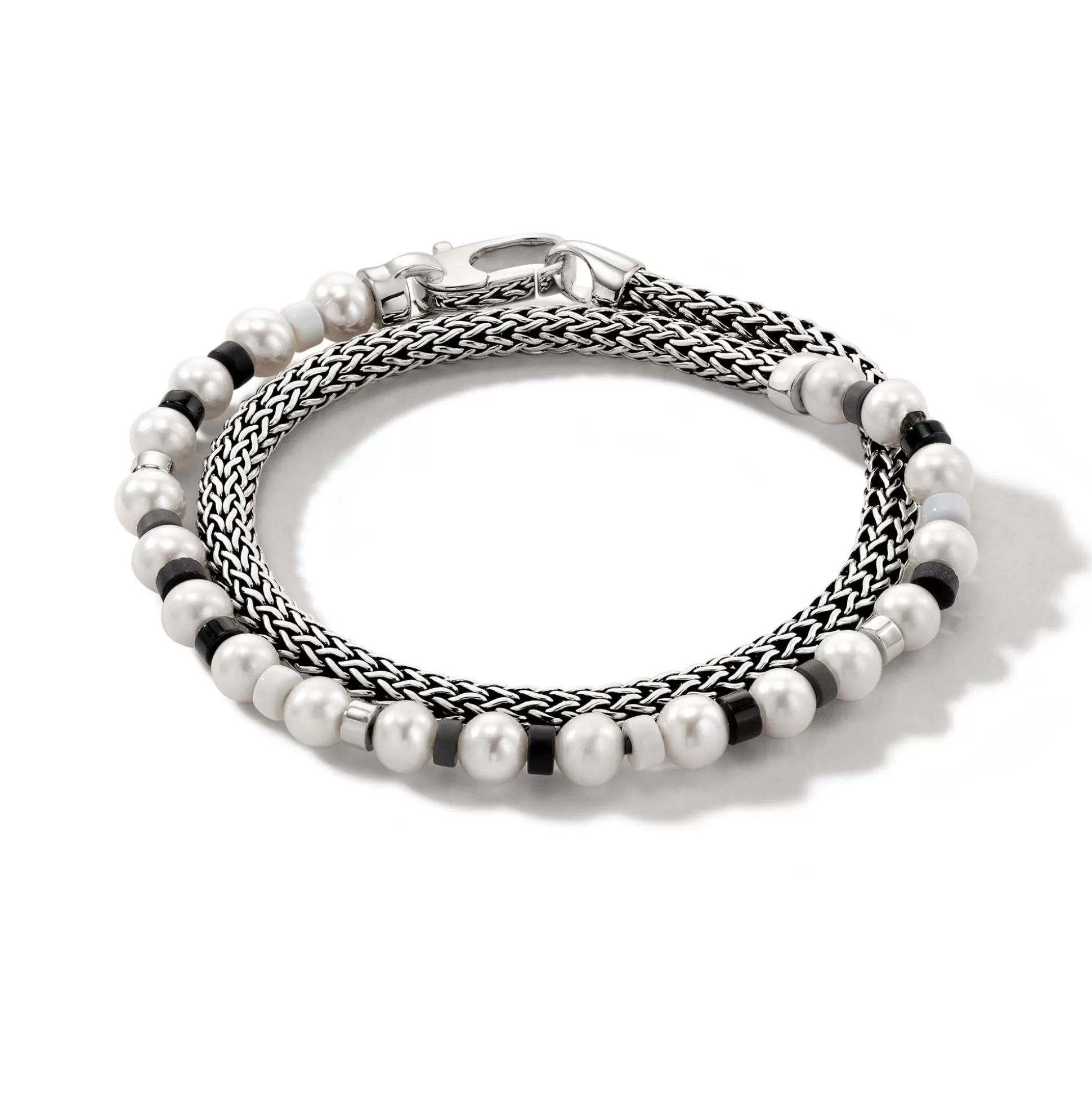 Best Sale John Hardy Colorblock Wrap, Silver, Pearl