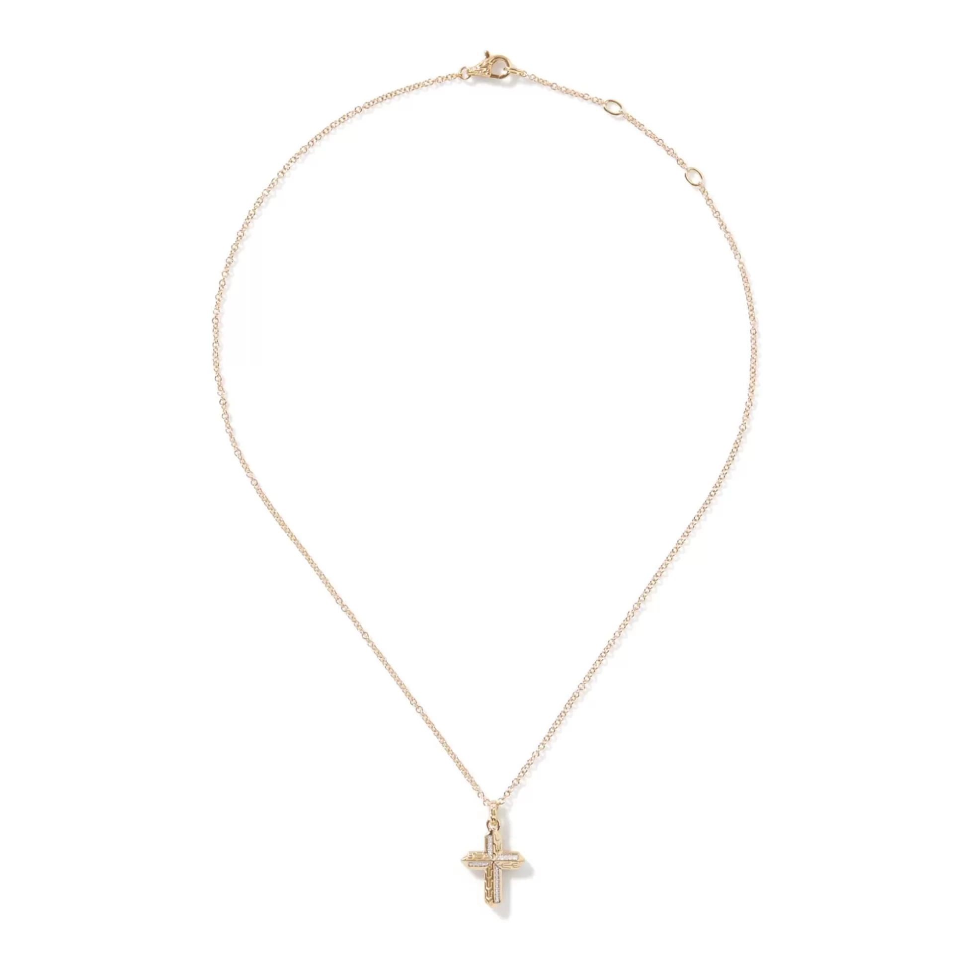 Flash Sale John Hardy Cross Pendant Necklace, Gold, Diamonds