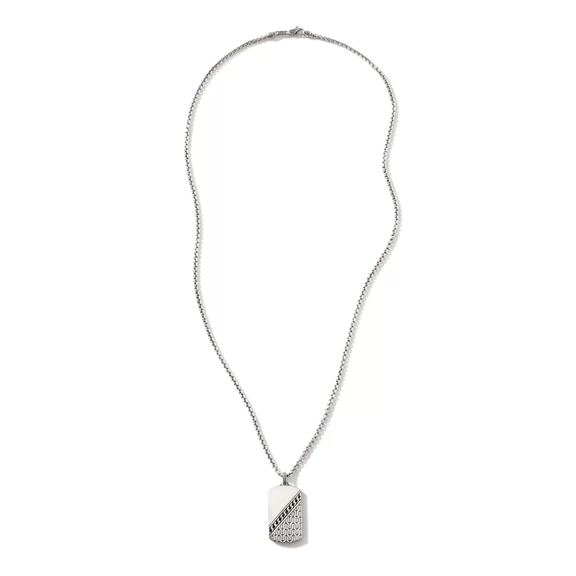 Online John Hardy Curb Chain Tag Necklace, Sterling Silver