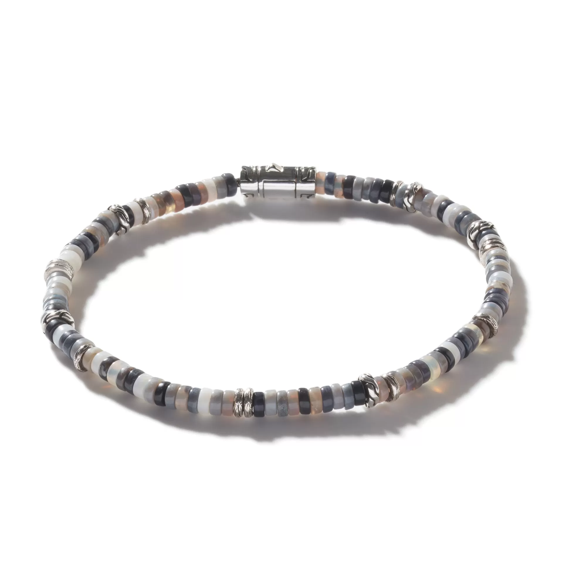 New John Hardy Heishi Bracelet, Hardstones, Sterling Silver