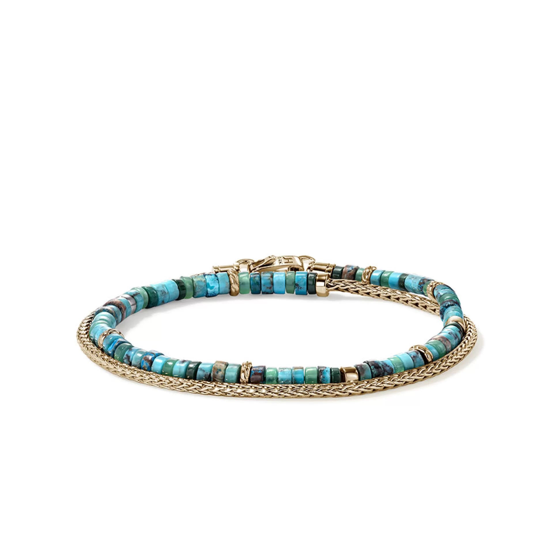 Flash Sale John Hardy Heishi Chain Bracelet, Gold, Gemstones