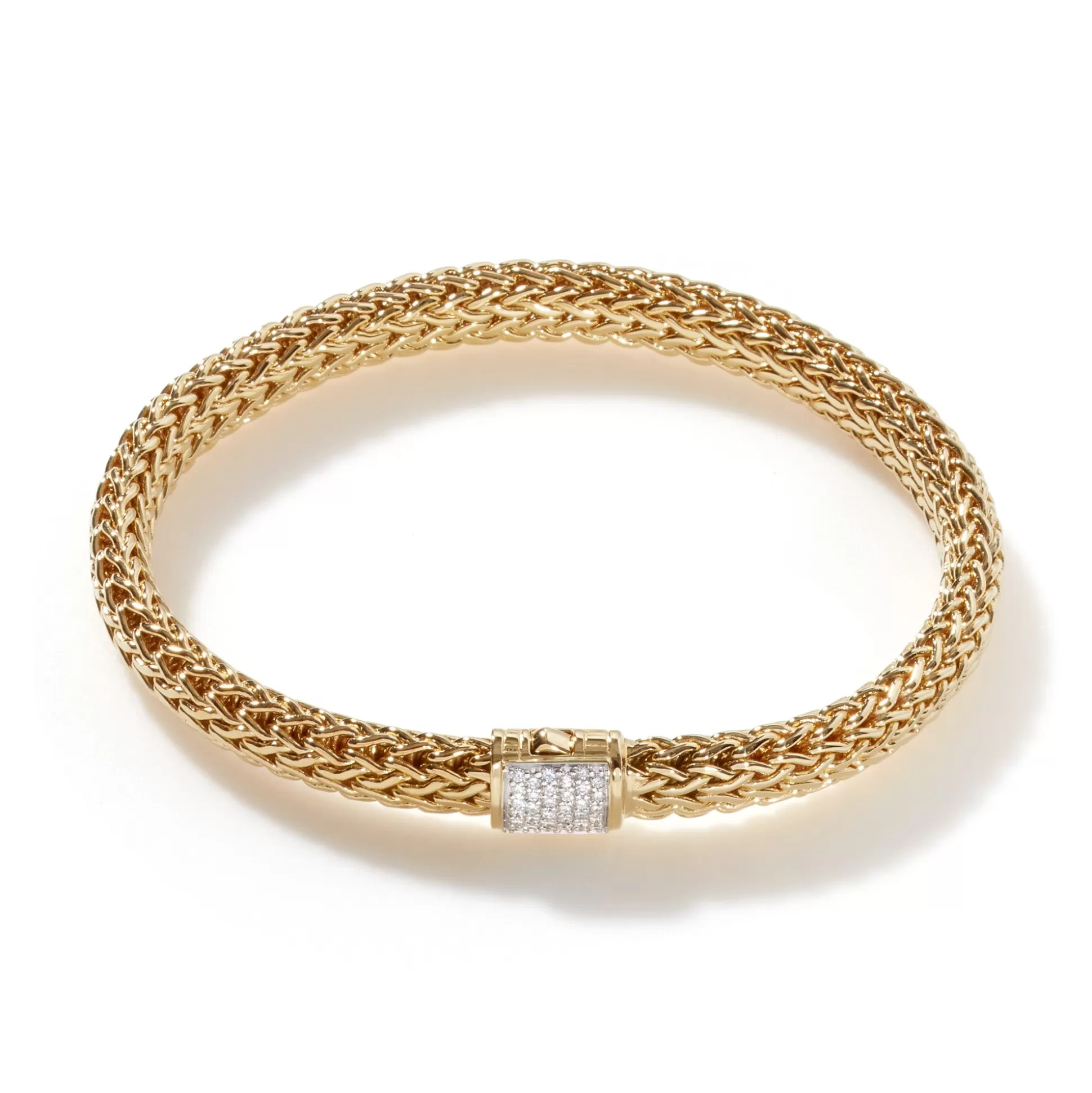 Store John Hardy Icon Bracelet, Gold, Diamonds, 6.5MM