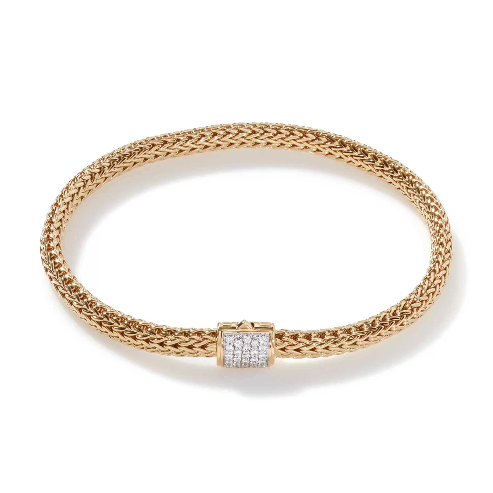 Online John Hardy Icon Bracelet, Gold, Diamonds, 5MM