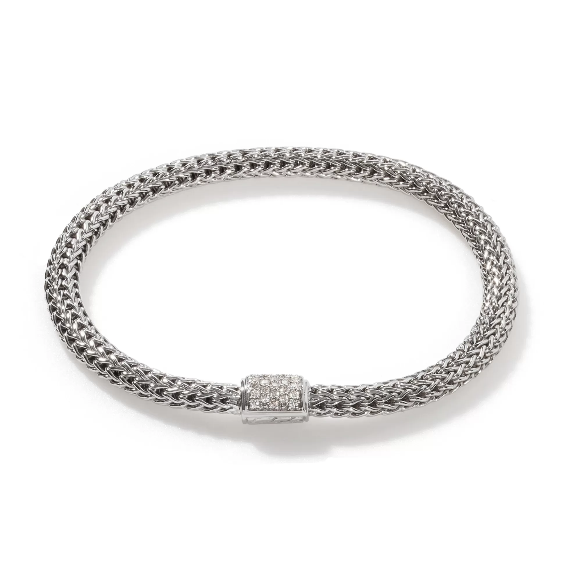 Online John Hardy Icon Bracelet, Sterling Silver, Diamonds, 5MM