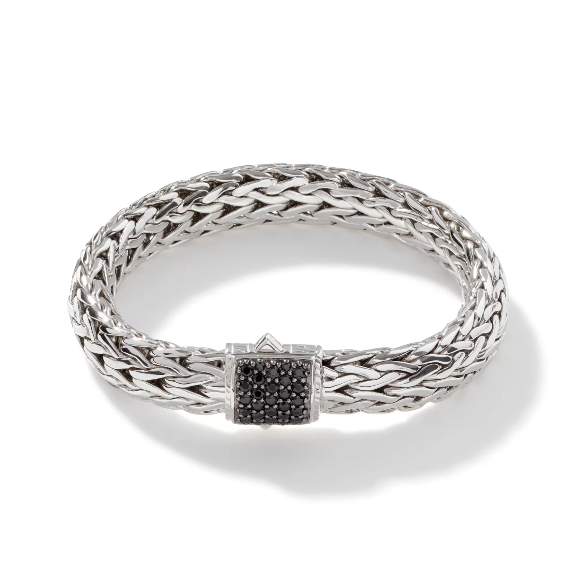 Shop John Hardy Icon Bracelet, Sterling Silver, Pavé, 10.5MM