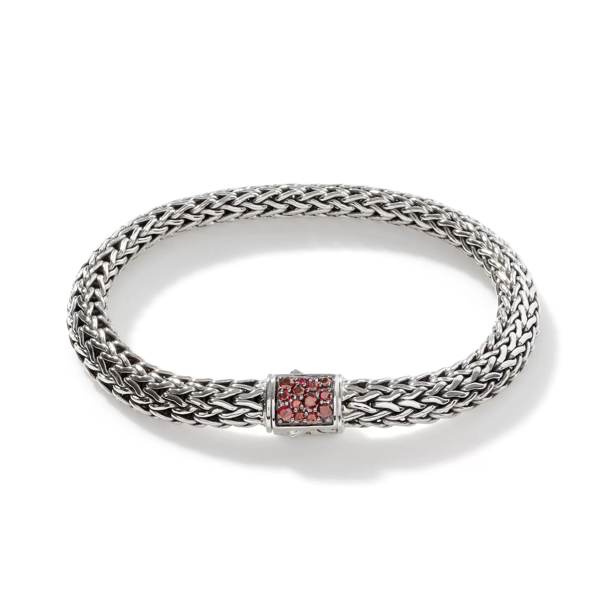 Shop John Hardy Icon Bracelet, Sterling Silver, Pavé, 6.5MM