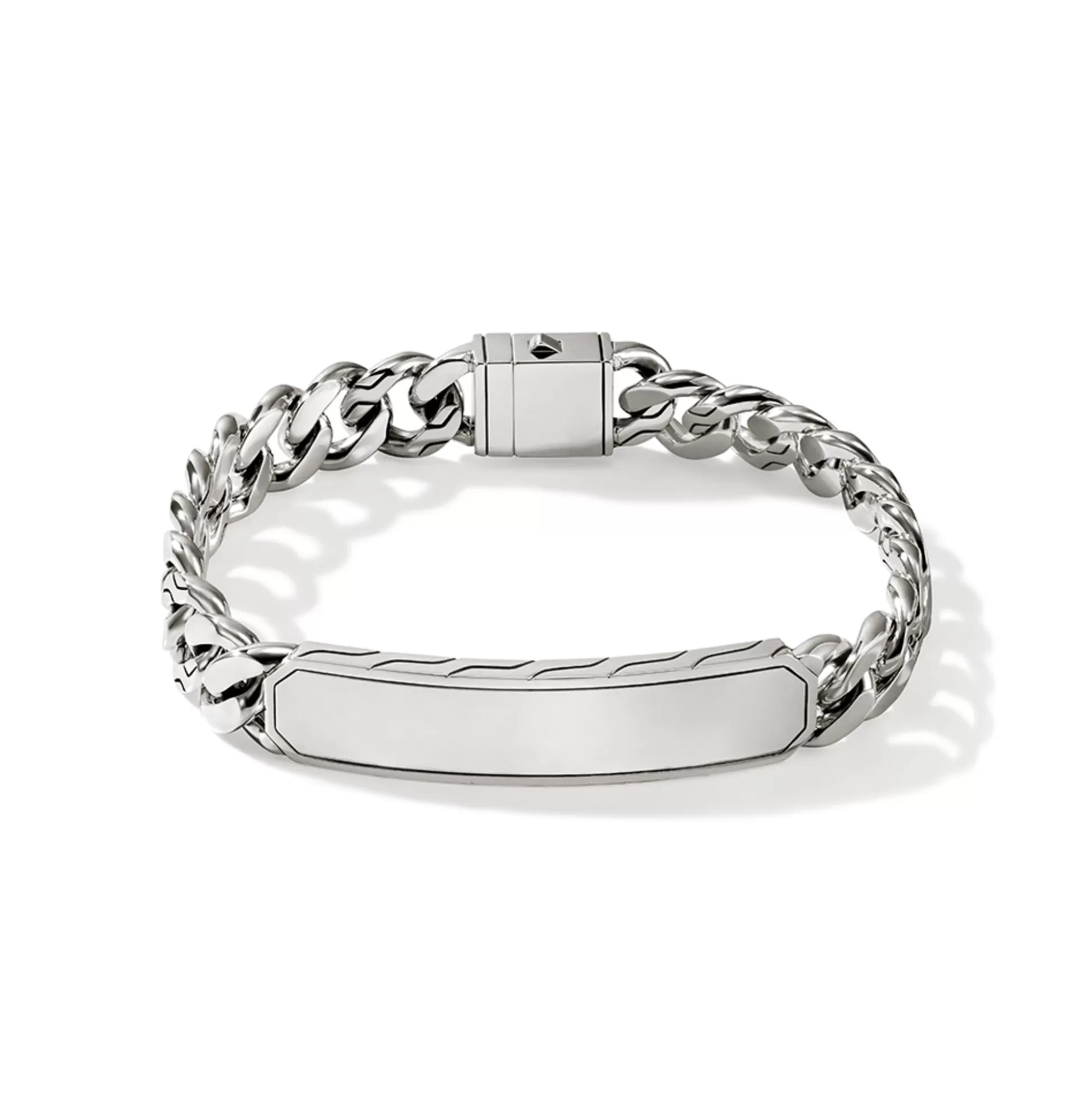 Best John Hardy ID Curb Bracelet, Sterling Silver, 11MM