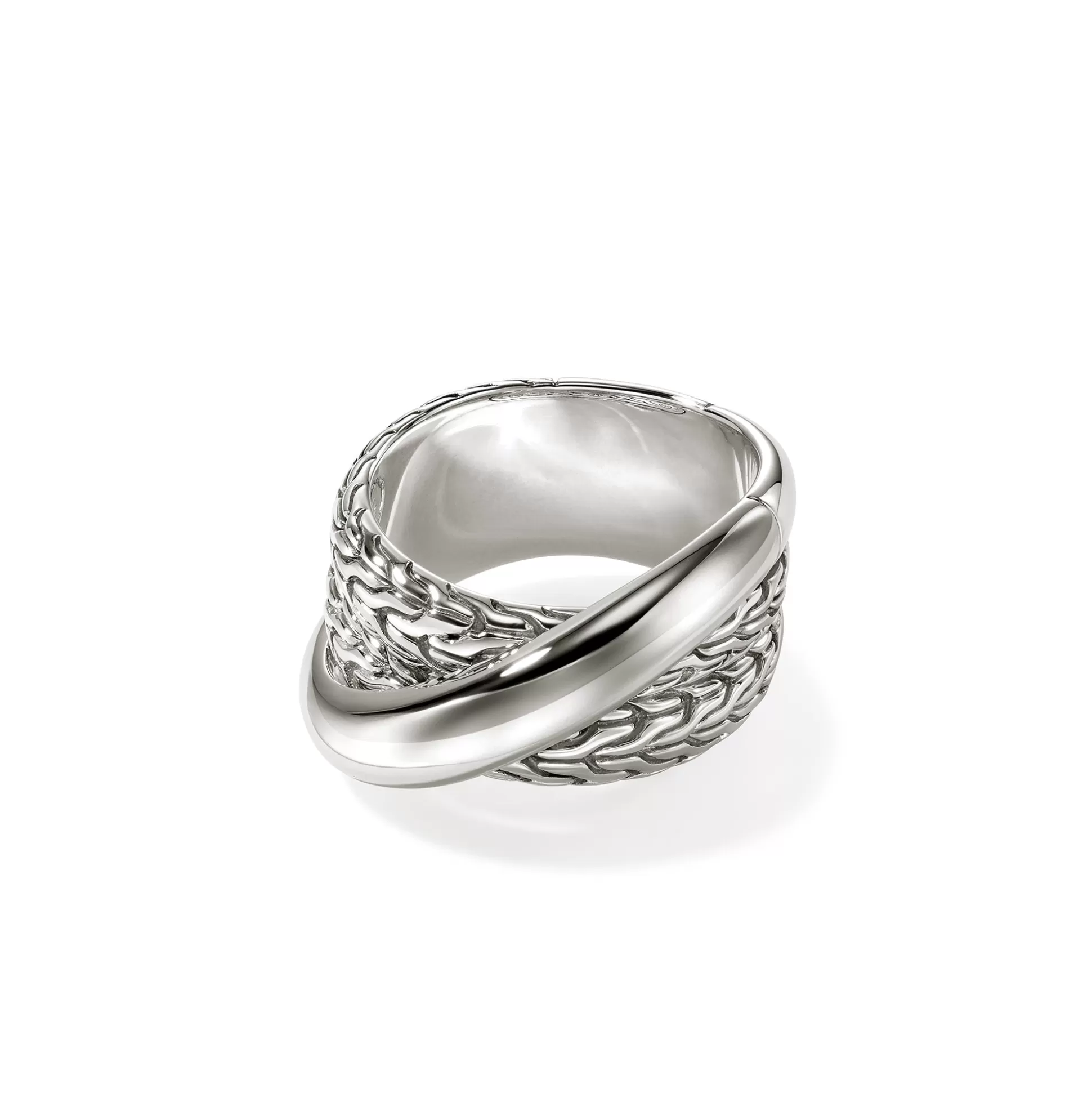 Hot John Hardy JH Essential Crossover Ring, Sterling Silver