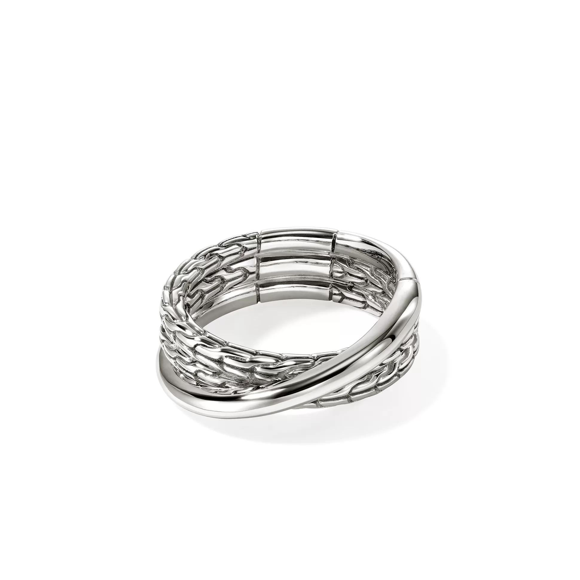 Fashion John Hardy JH Essential Crossover Ring, Sterling Silver