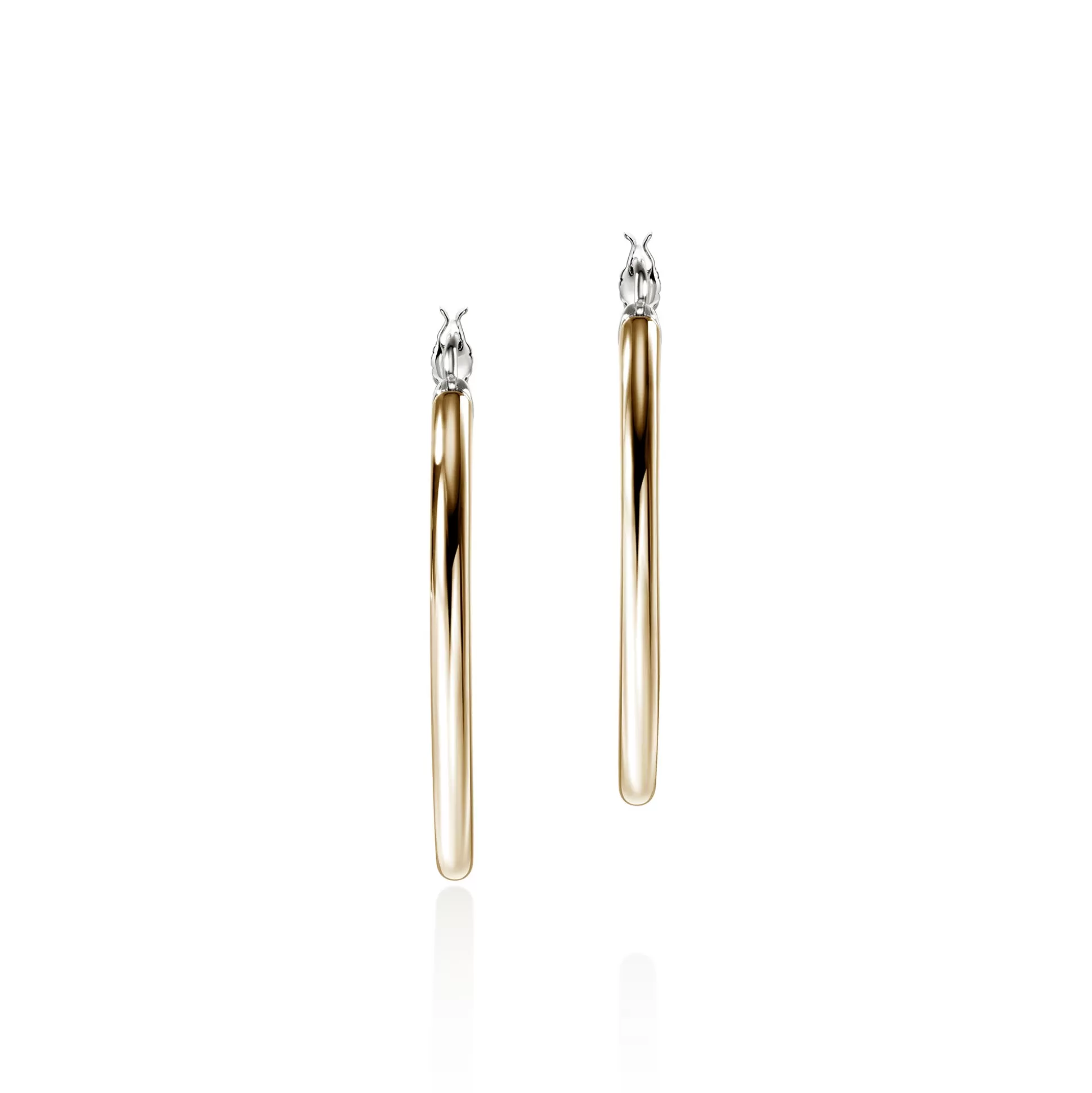 New John Hardy JH Essential Hoop Earring, Gold, Sterling Silver, 30MM