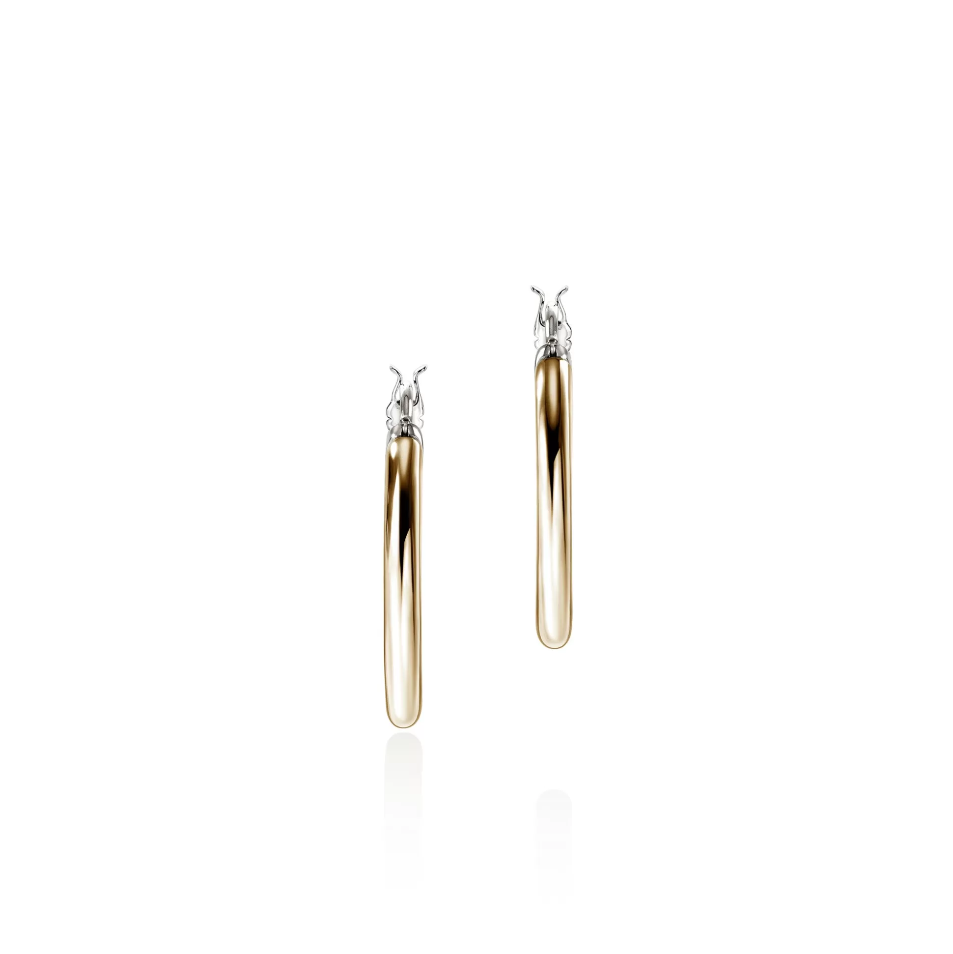 Online John Hardy JH Essential Hoop Earring, Gold, Sterling Silver, 18MM