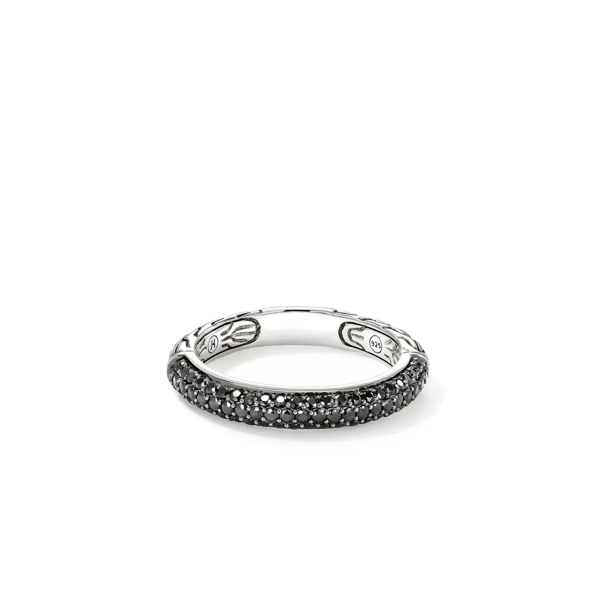 Outlet John Hardy JH Essential Pavé Band Ring, Sterling Silver, Gemstones, 3.5MM