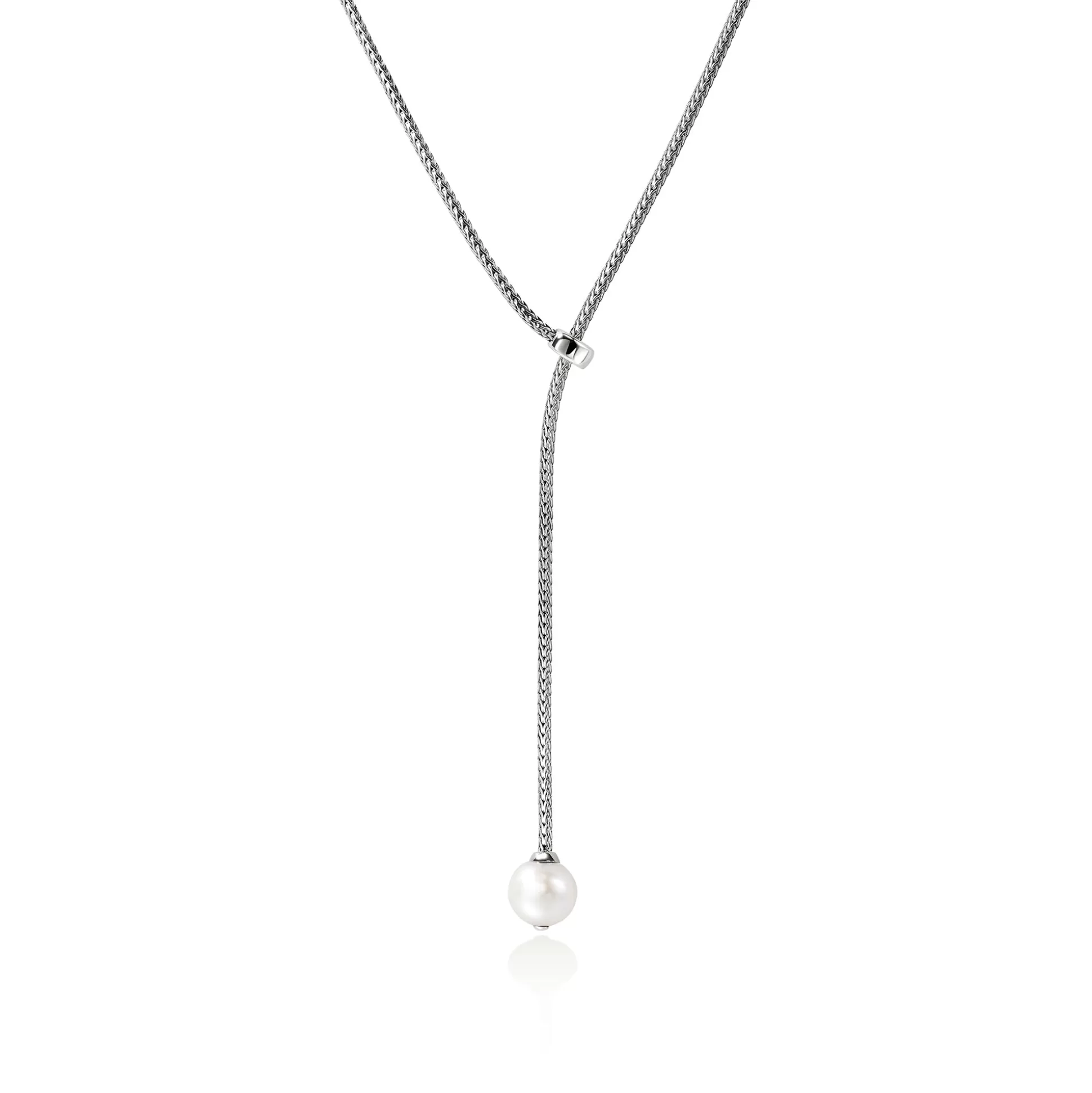 Outlet John Hardy JH Essential Pearl Lariat Necklace, Sterling Silver, 1.8MM