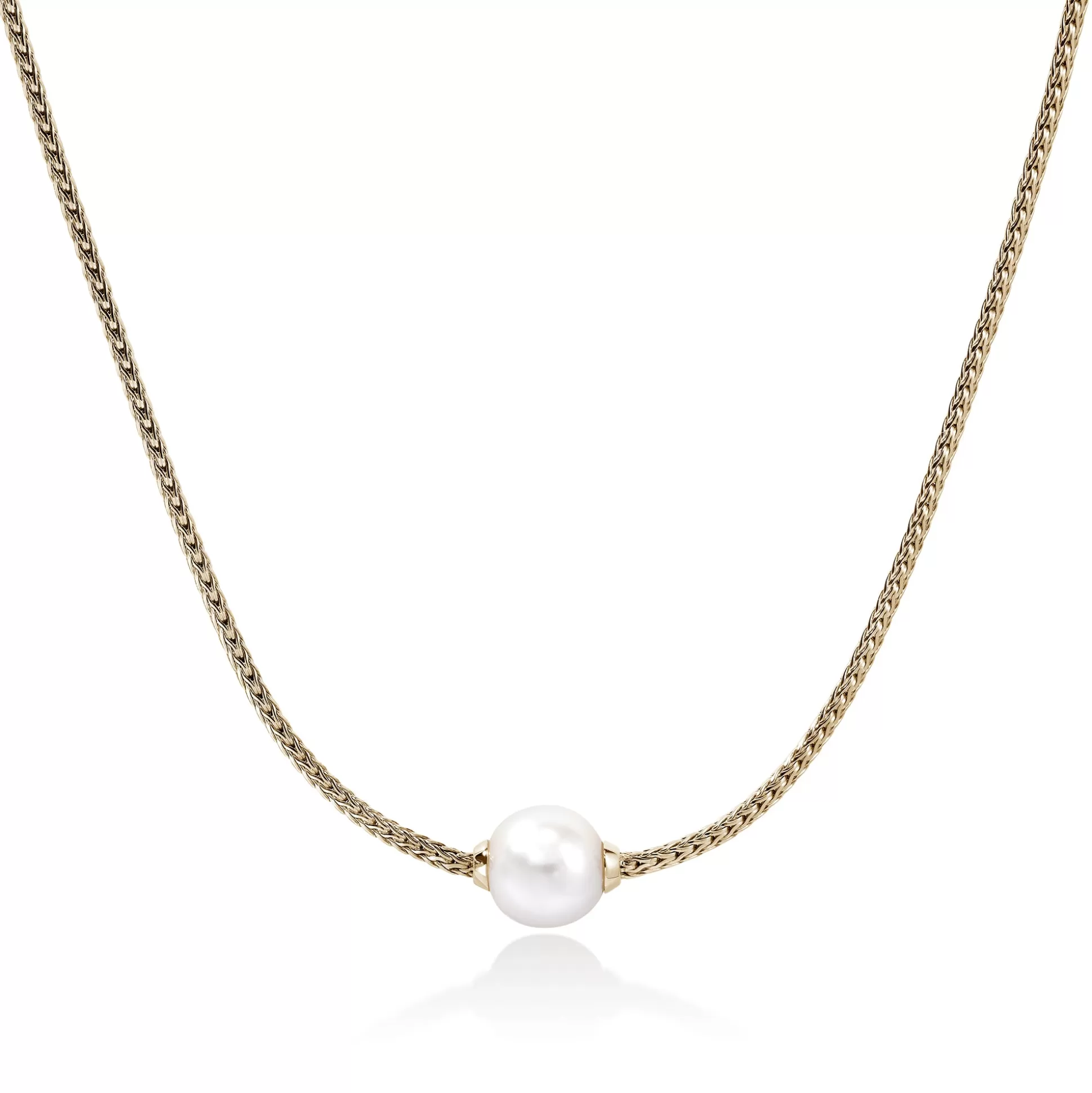 Clearance John Hardy JH Essential Pearl Necklace, Gold, 1.8MM