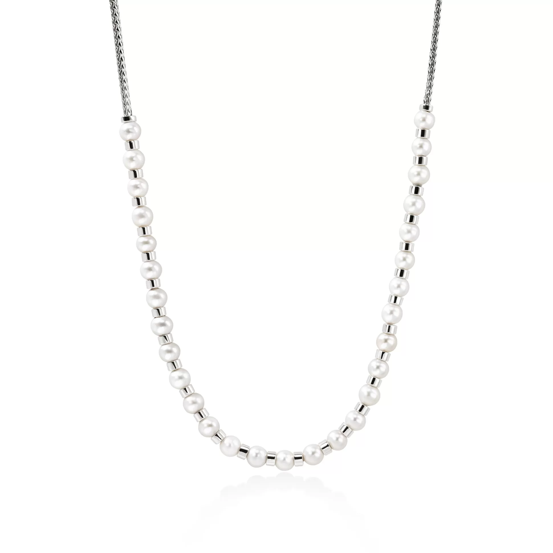 Store John Hardy JH Essential Pearl Necklace, Sterling Silver, 2.5MM