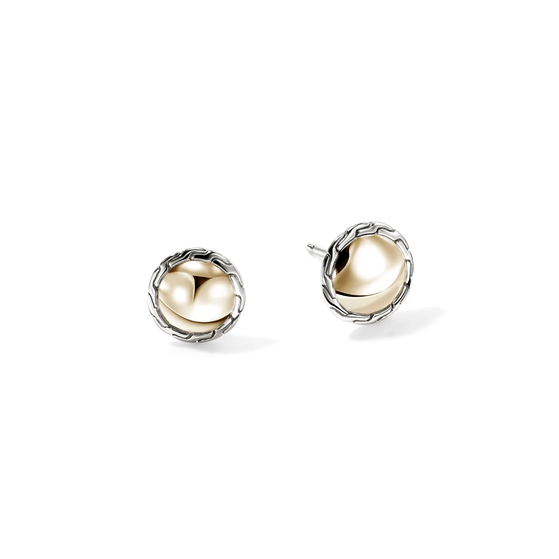 Clearance John Hardy JH Essential Stud Earring, Gold, Sterling Silver, 10MM