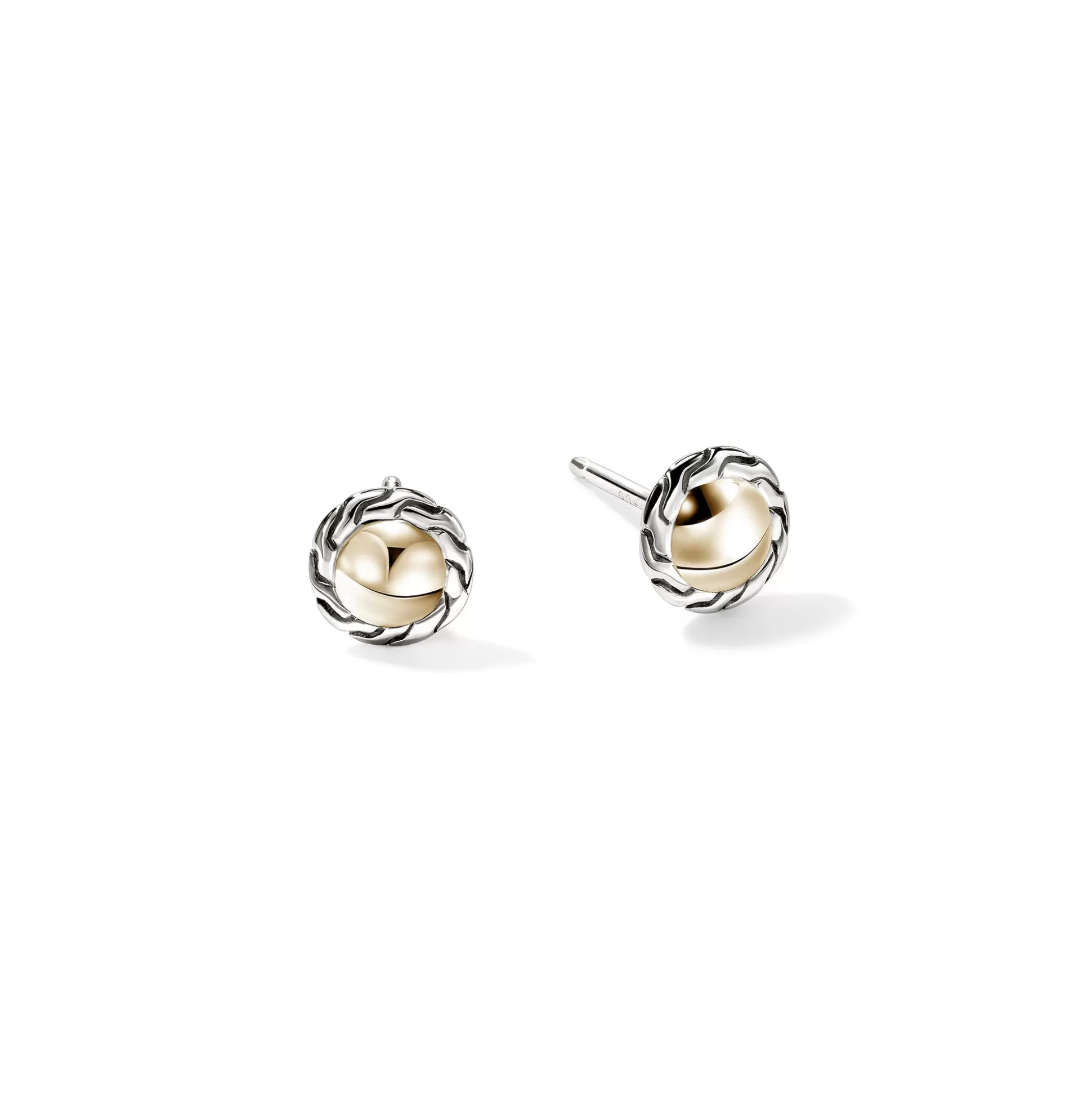 Outlet John Hardy JH Essential Stud Earring, Gold, Sterling Silver, 7MM