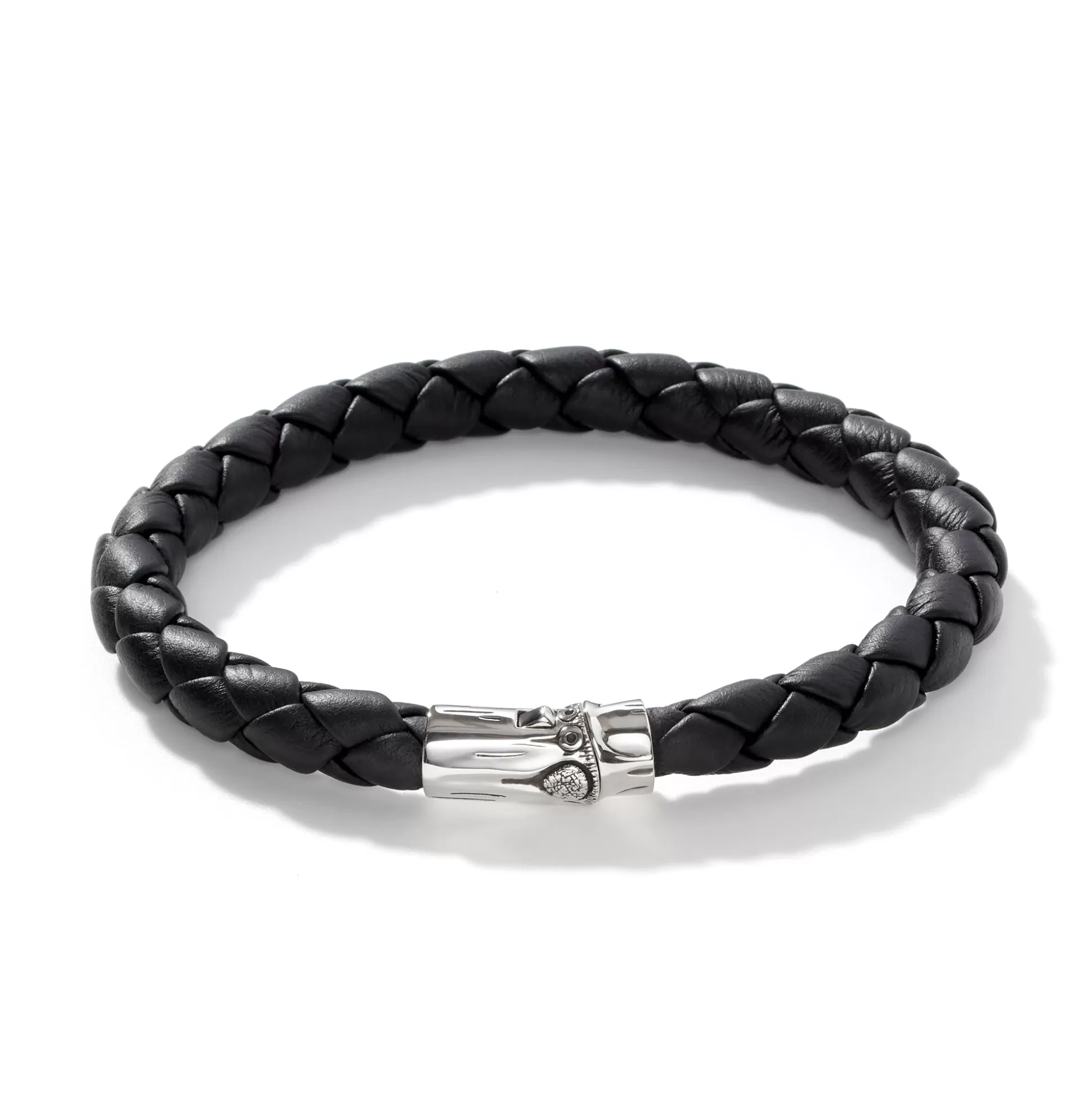 Online John Hardy Leather Bamboo Station Bracelet, Silver