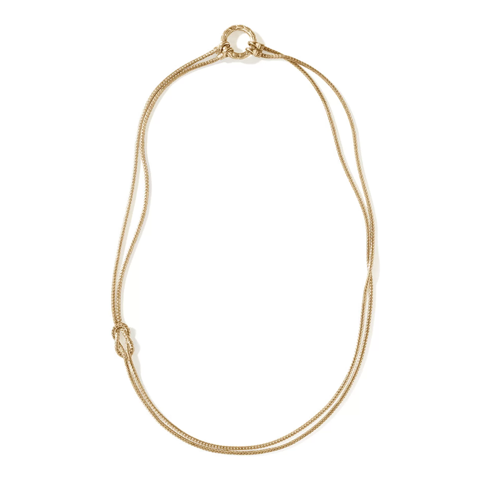 Hot John Hardy Love Knot Convertible Necklace, Gold, 3.6MM