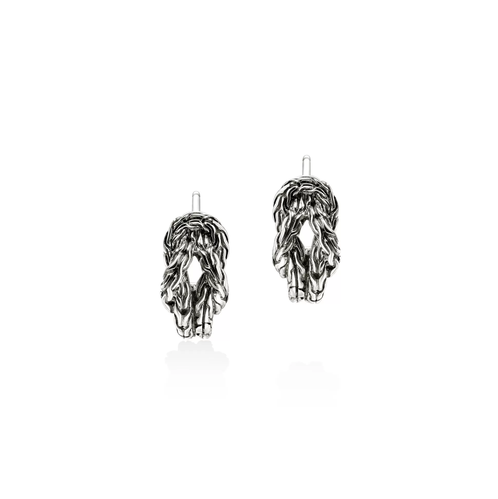 New John Hardy Love Knot Hoop Earring, Sterling Silver, 13MM