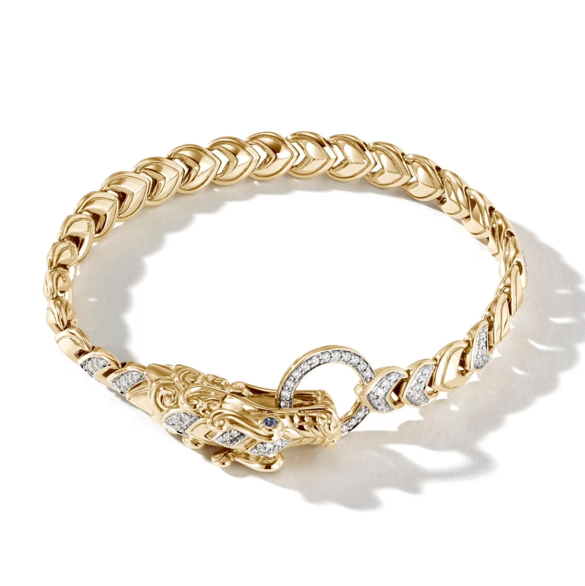 Cheap John Hardy Naga Bracelet, Gold, Diamonds