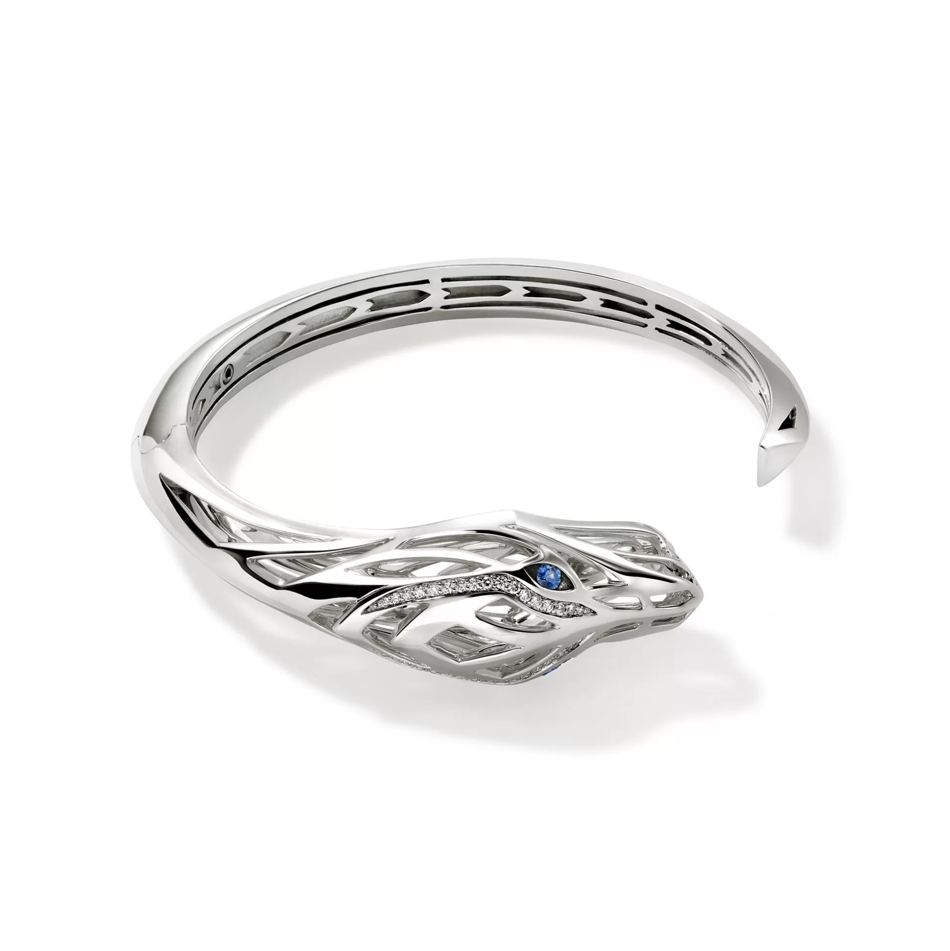 Clearance John Hardy Naga Hinged Cuff, Sterling Silver, Diamonds