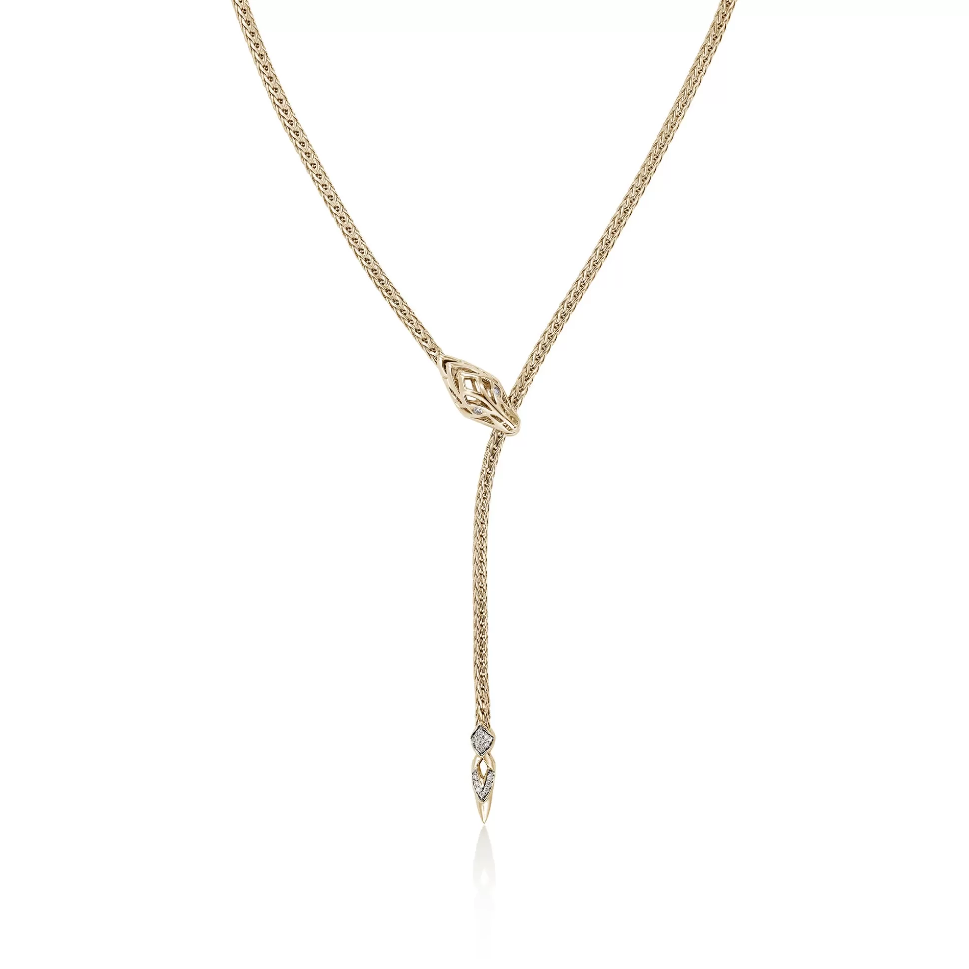 Discount John Hardy Naga Lariat, Gold, Diamonds, 2.5MM