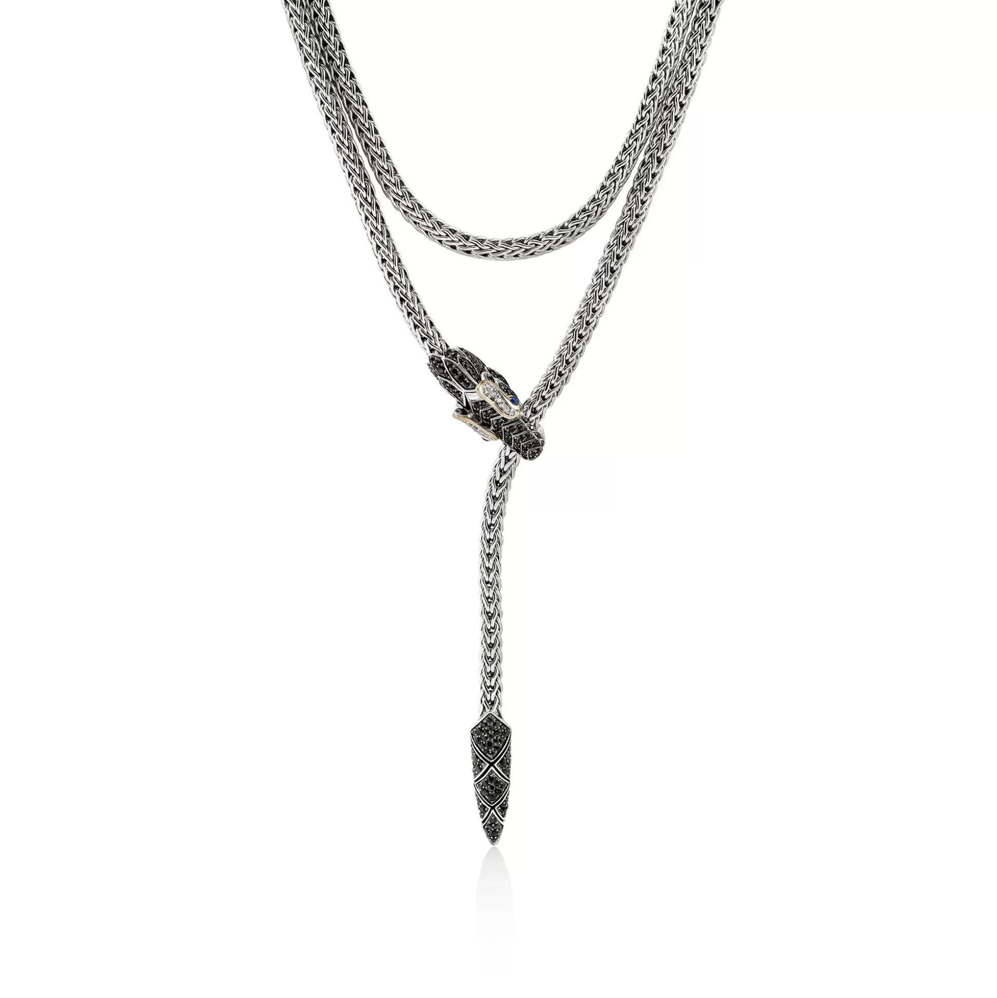 Shop John Hardy Naga Lariat, Gold, Silver, Diamonds