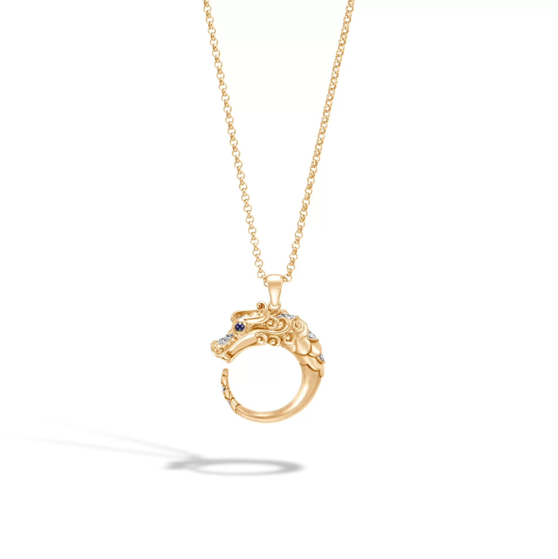 New John Hardy Naga Necklace, Gold, Diamonds