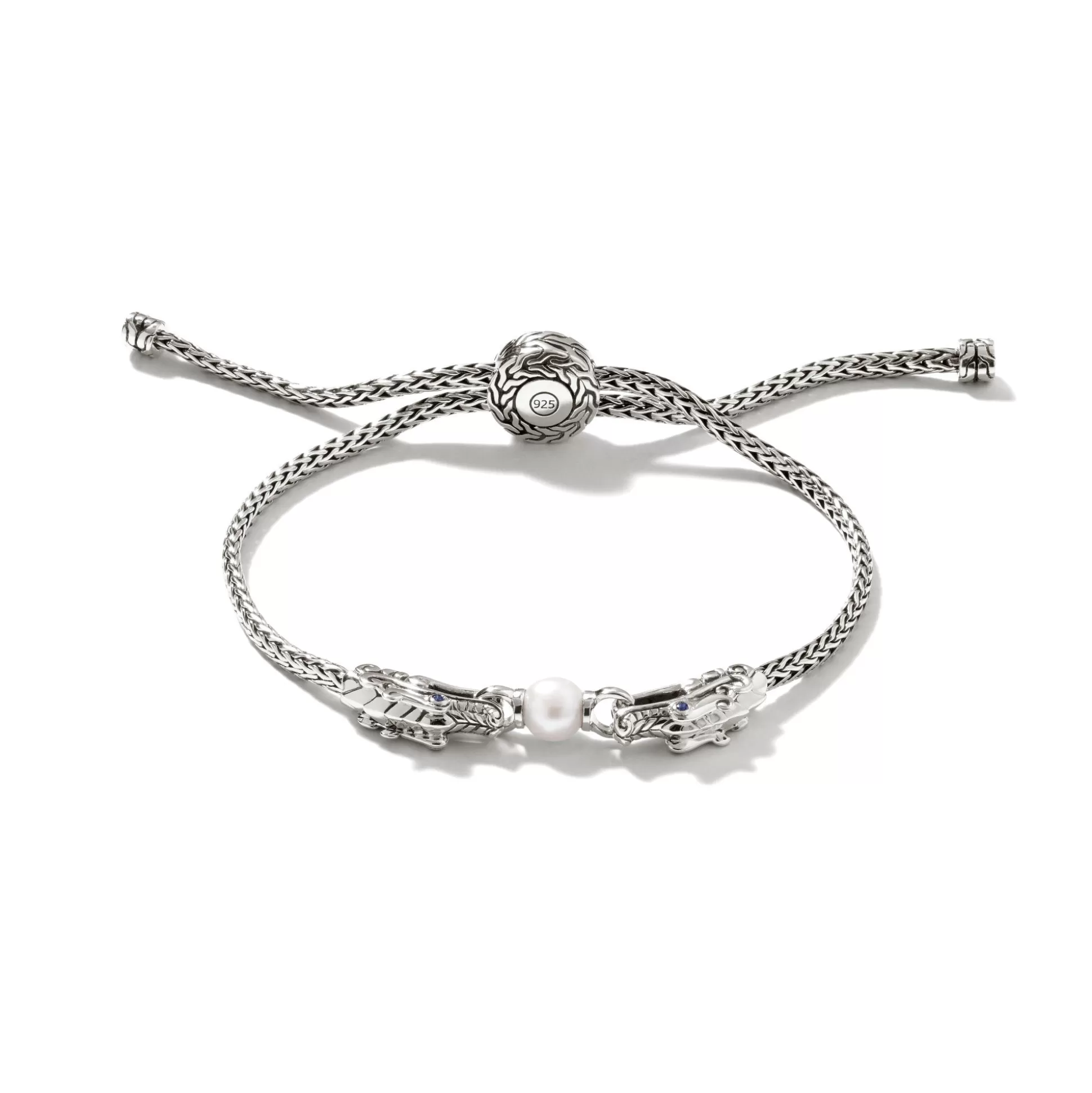 Clearance John Hardy Naga Pull Through Bracelet, Silver, Pearl