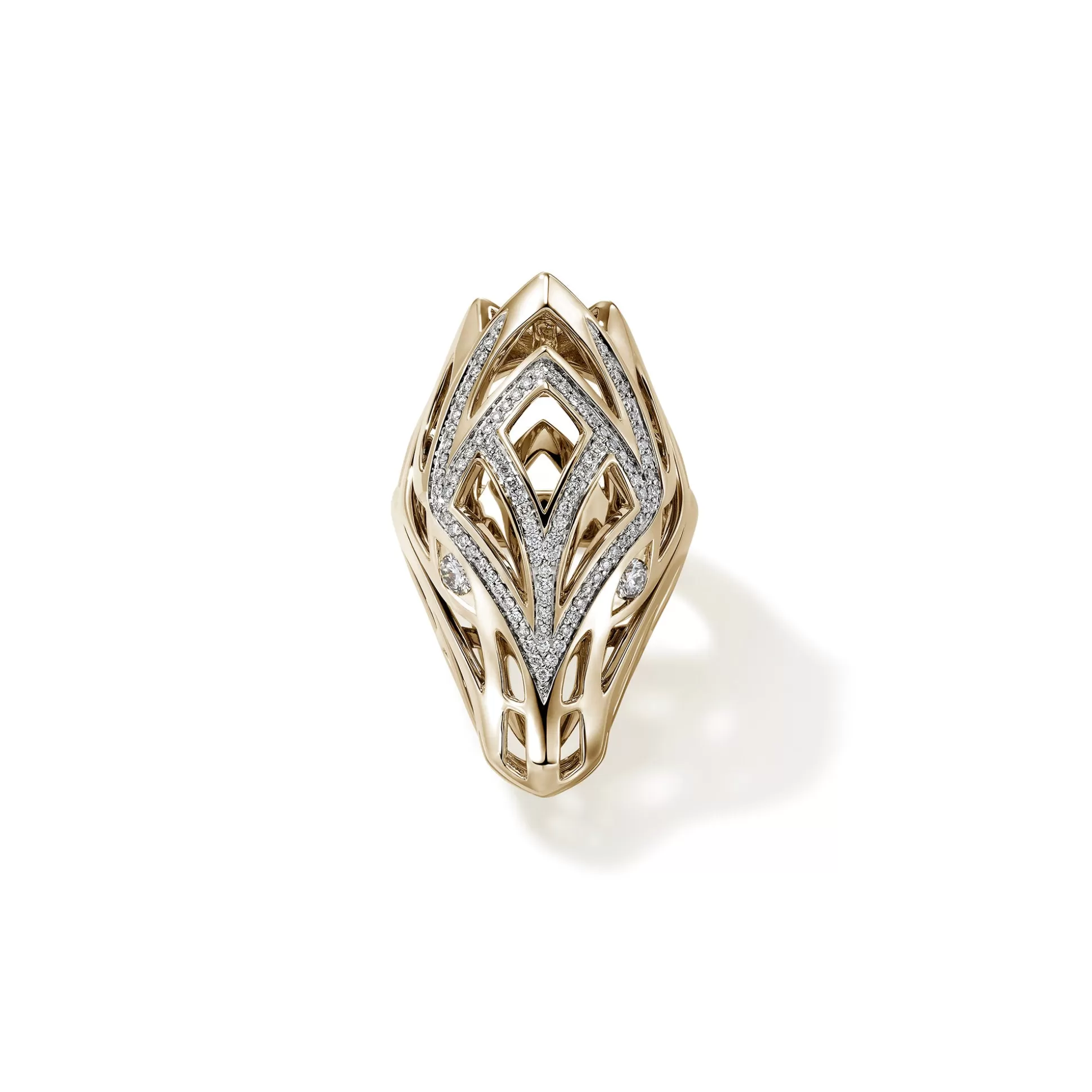 Outlet John Hardy Naga Ring, Gold, Diamonds