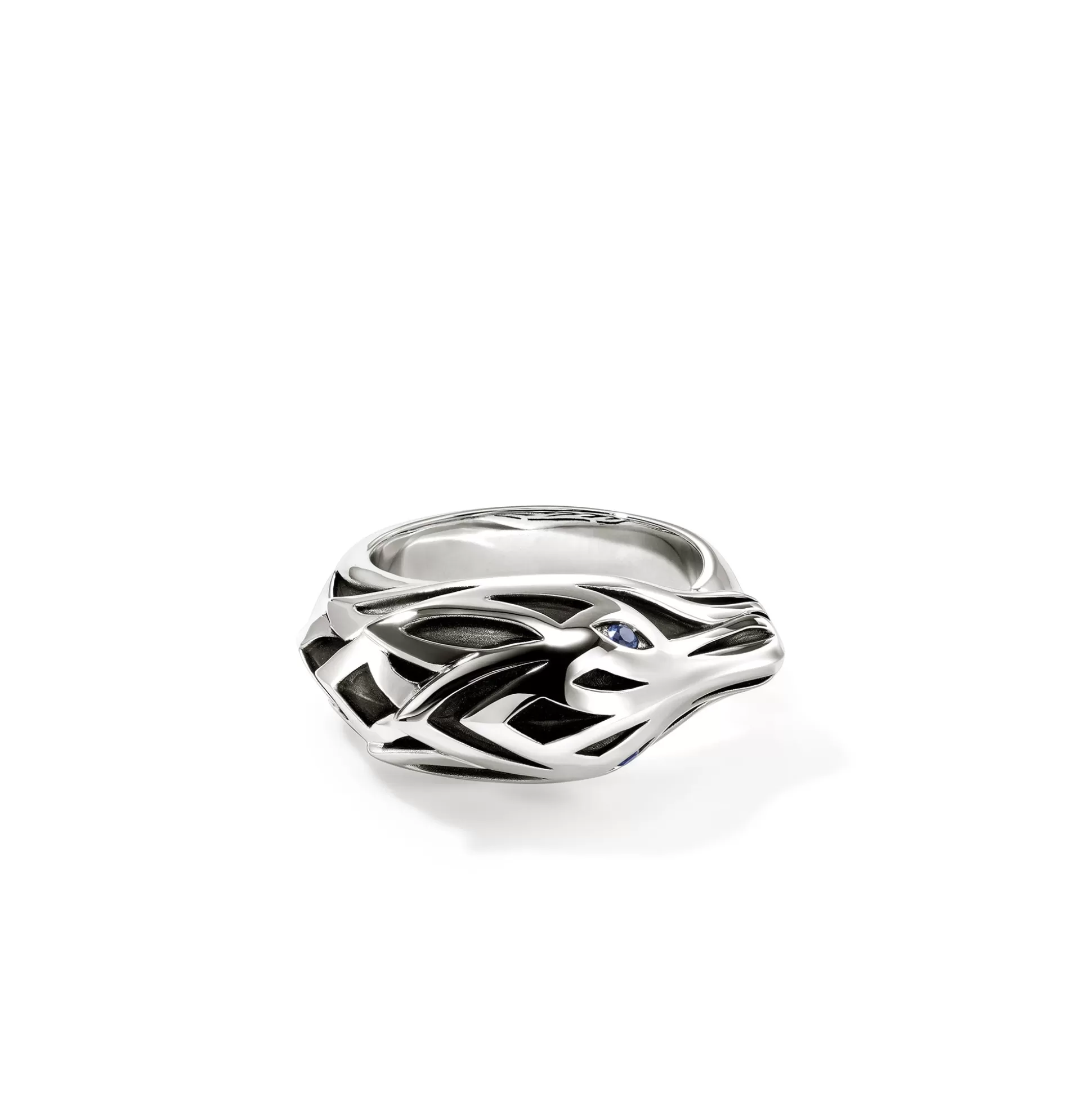 Hot John Hardy Naga Ring, Sterling Silver, Blue Sapphire