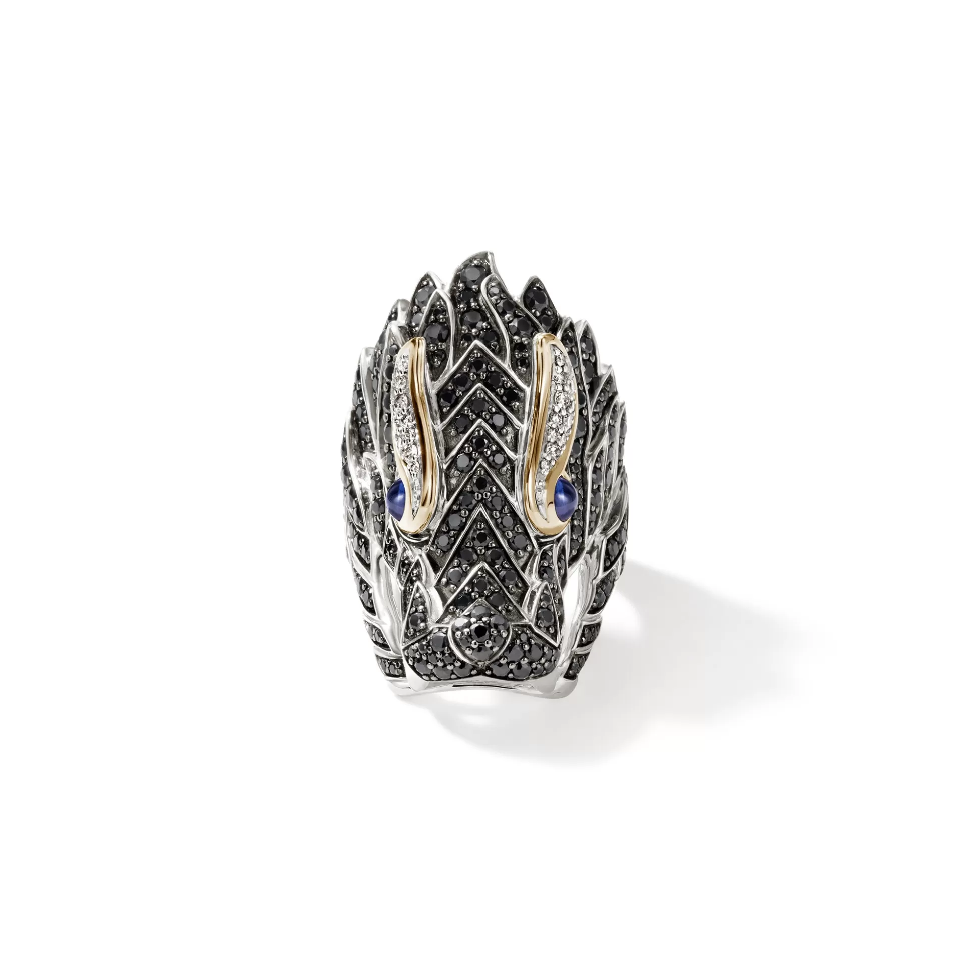 Outlet John Hardy Naga Saddle Ring, Gold, Silver, Diamonds