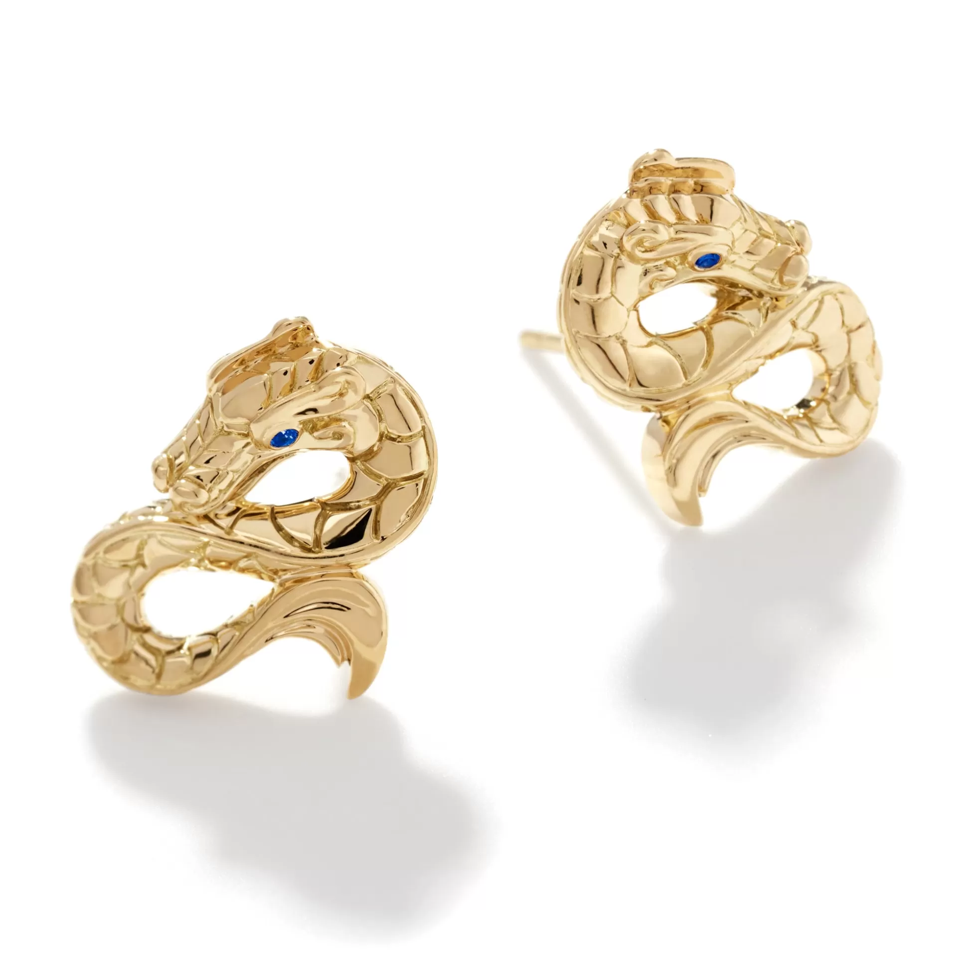 Hot John Hardy Naga Stud Earrings, Gold