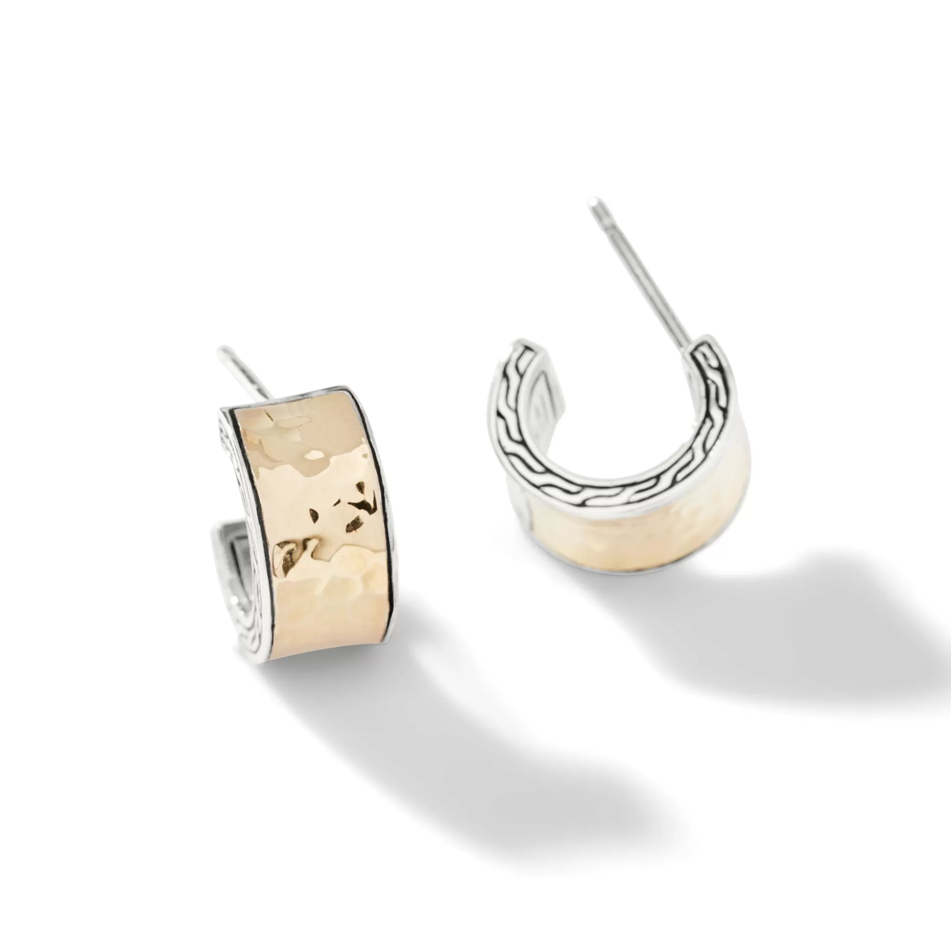 Cheap John Hardy Palu J Hoop Earrings, Sterling Silver, Gold