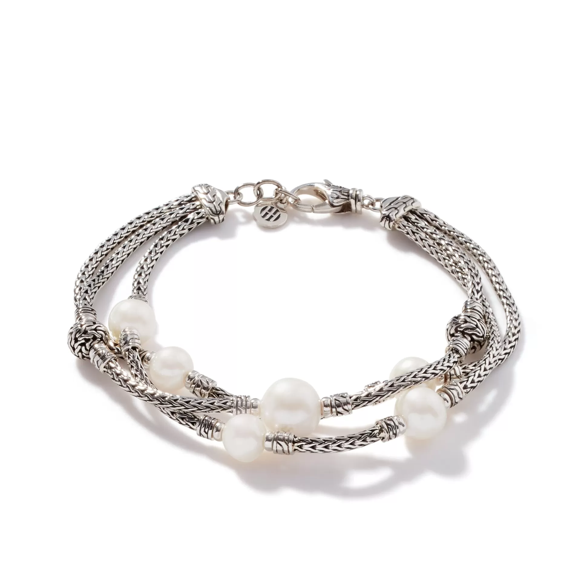 Flash Sale John Hardy Pearl Triple Row Bracelet, Sterling Silver