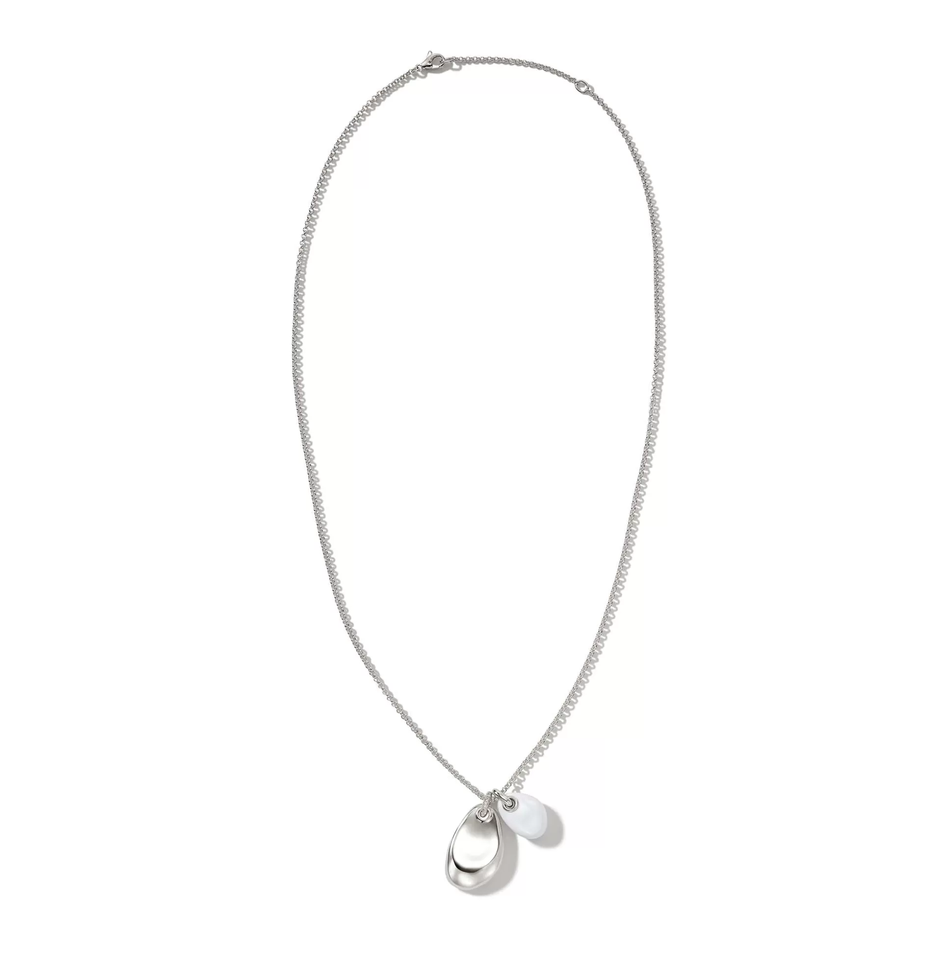 Online John Hardy Pebble Duo Necklace, Silver, Diamonds