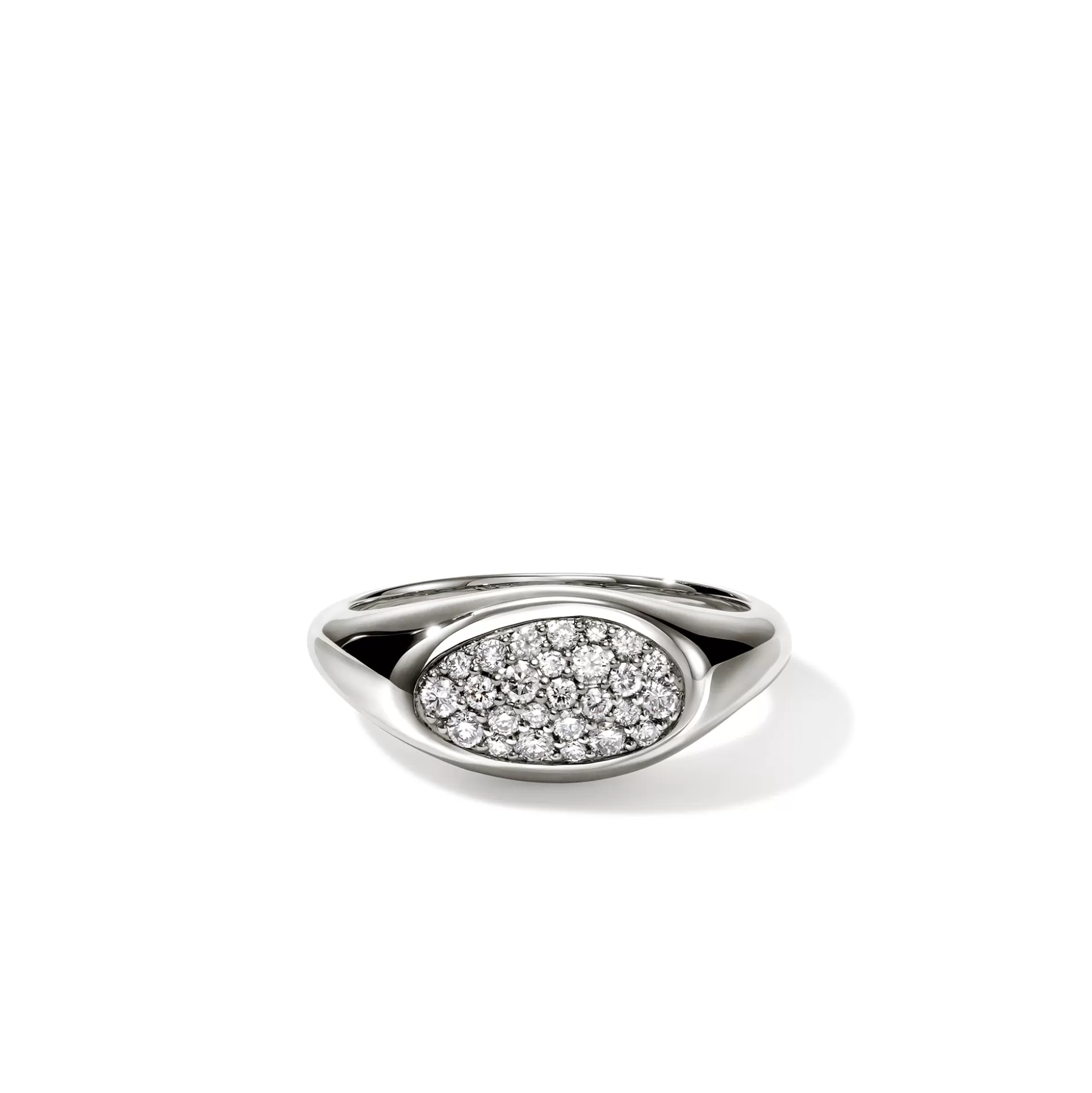 Best John Hardy Pebble Ring, Sterling Silver, Diamonds