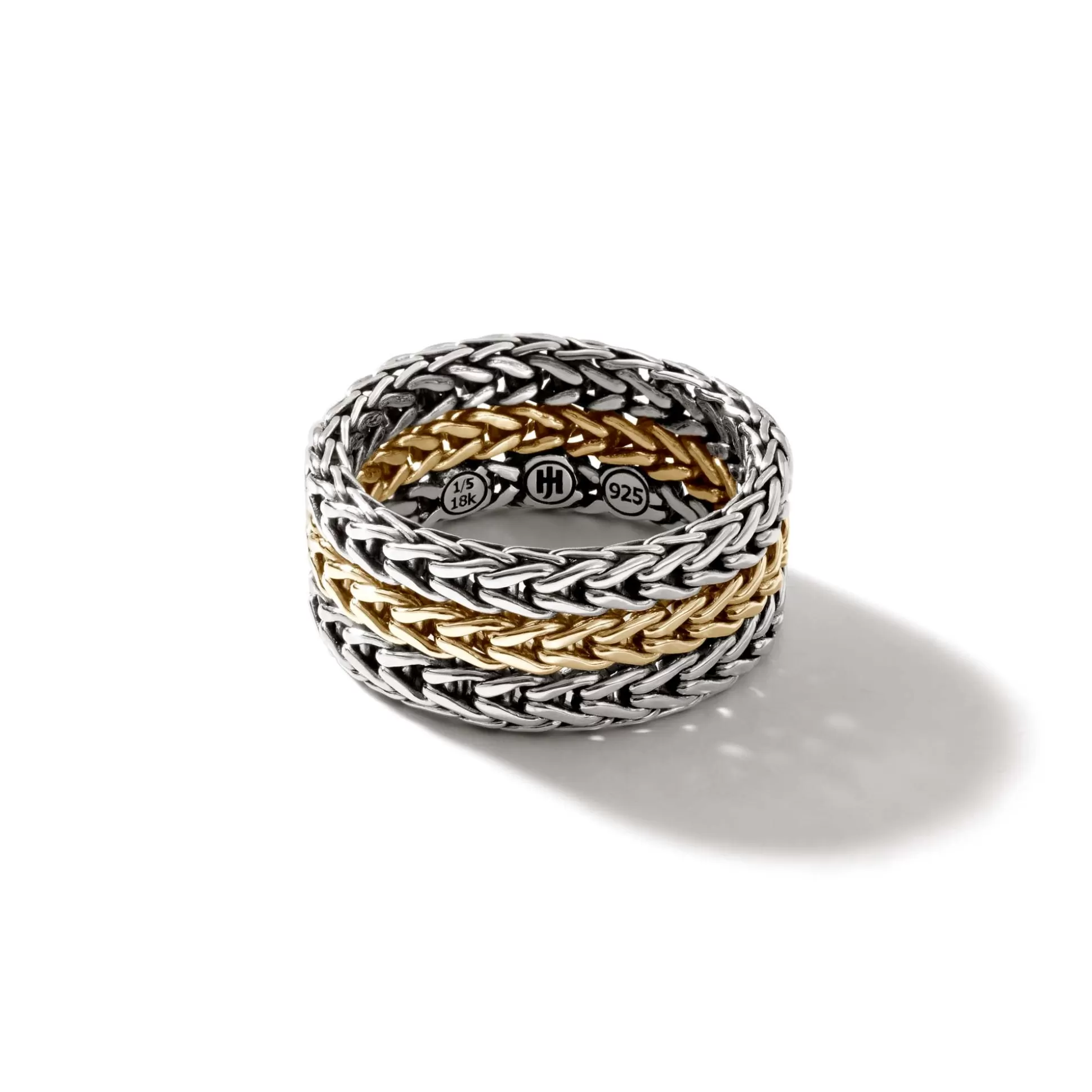 Flash Sale John Hardy Rata Chain Ring, Silver, Gold, Wide