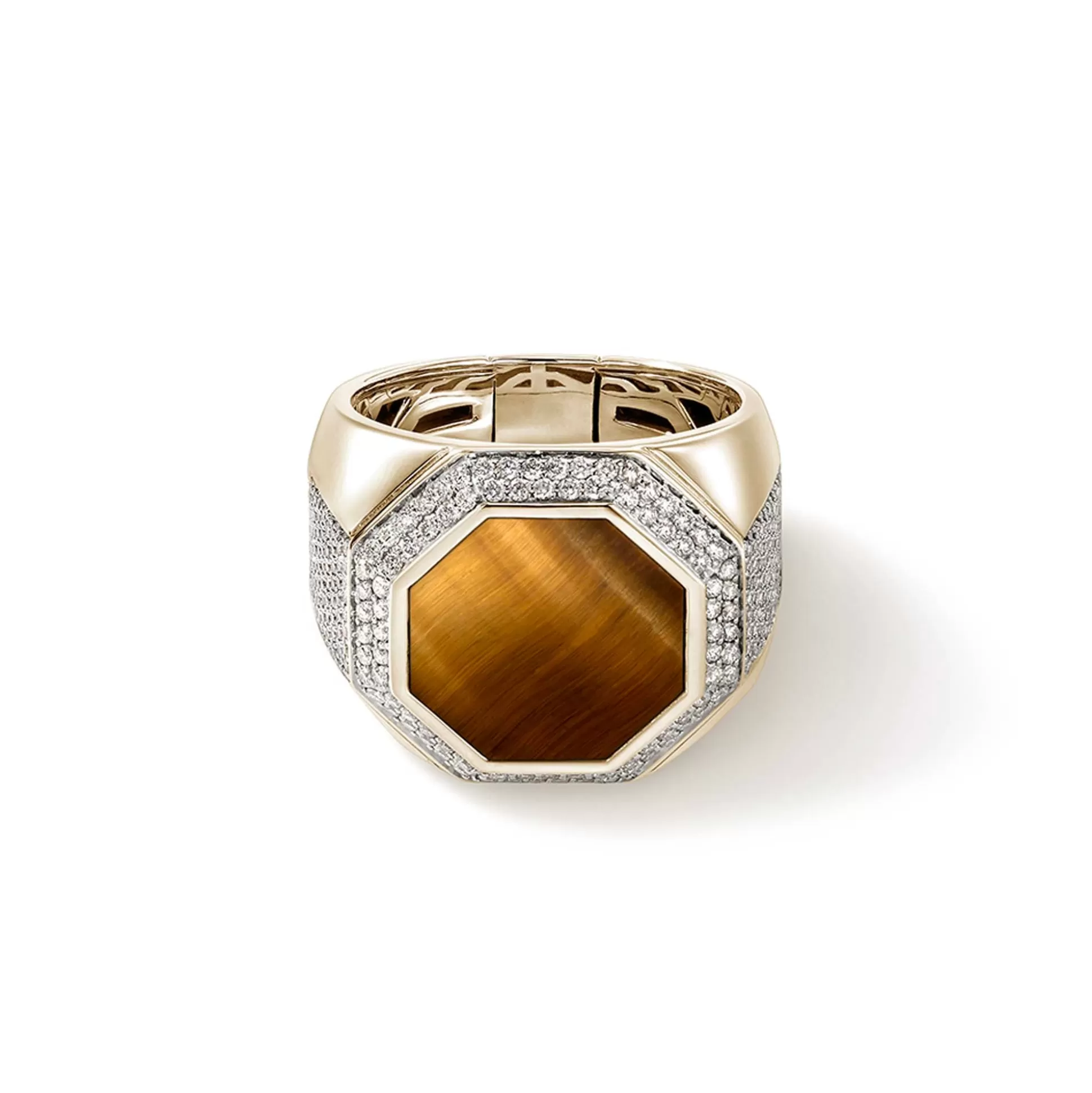 Sale John Hardy Signet Ring, Gold, Diamonds