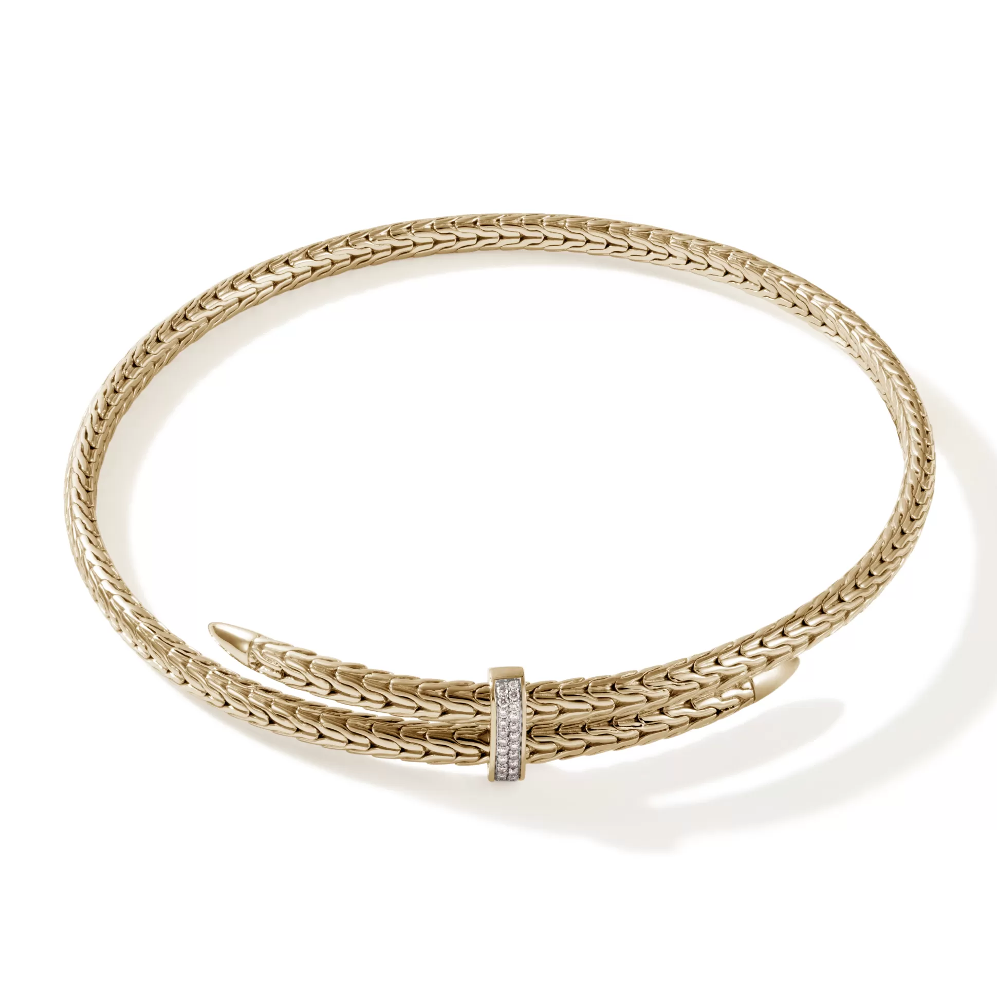 Cheap John Hardy Spear Coil Choker, Gold, Diamonds