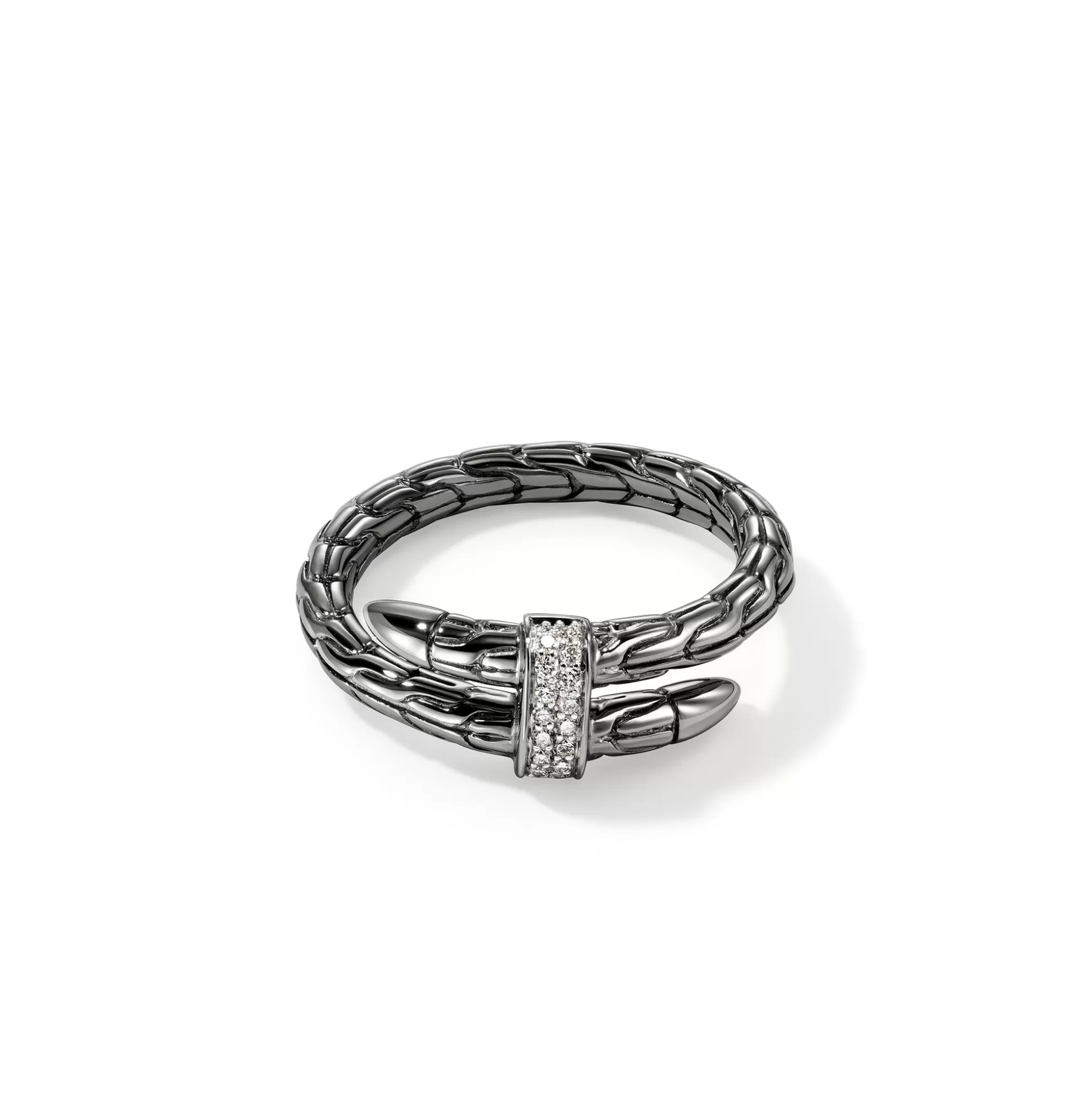 Best Sale John Hardy Spear Ring, Dark Silver, Diamonds